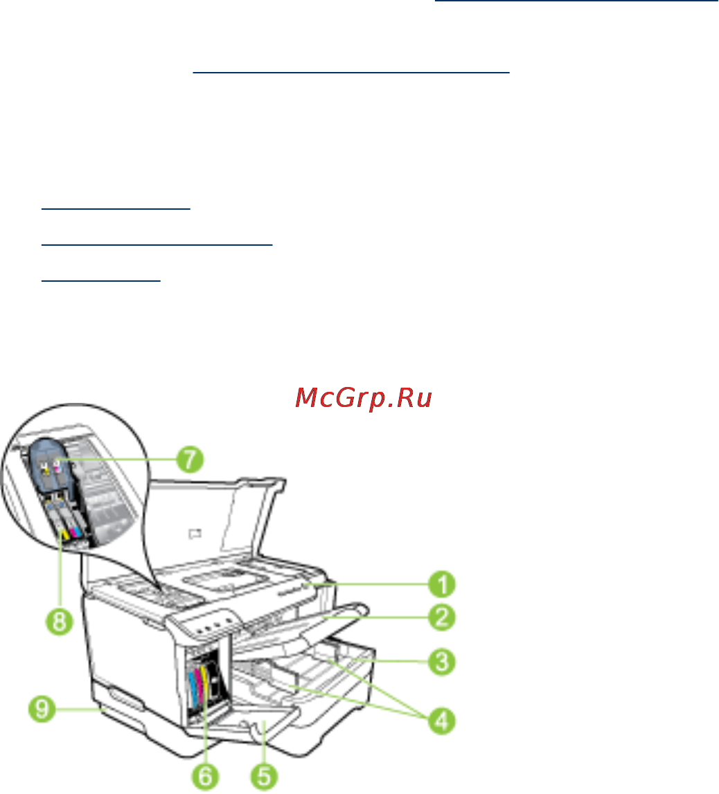 HP OfficeJet Pro8000 CB092A [14/162] Сведения о деталях аппарата