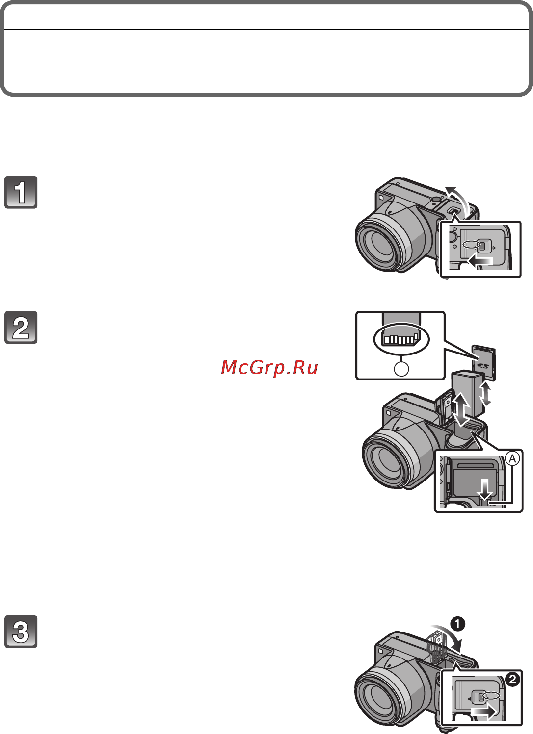 Panasonic DMC-FZ45 Black [14/36] Установка и извлечение карты поставляется отдельно аккумулятора