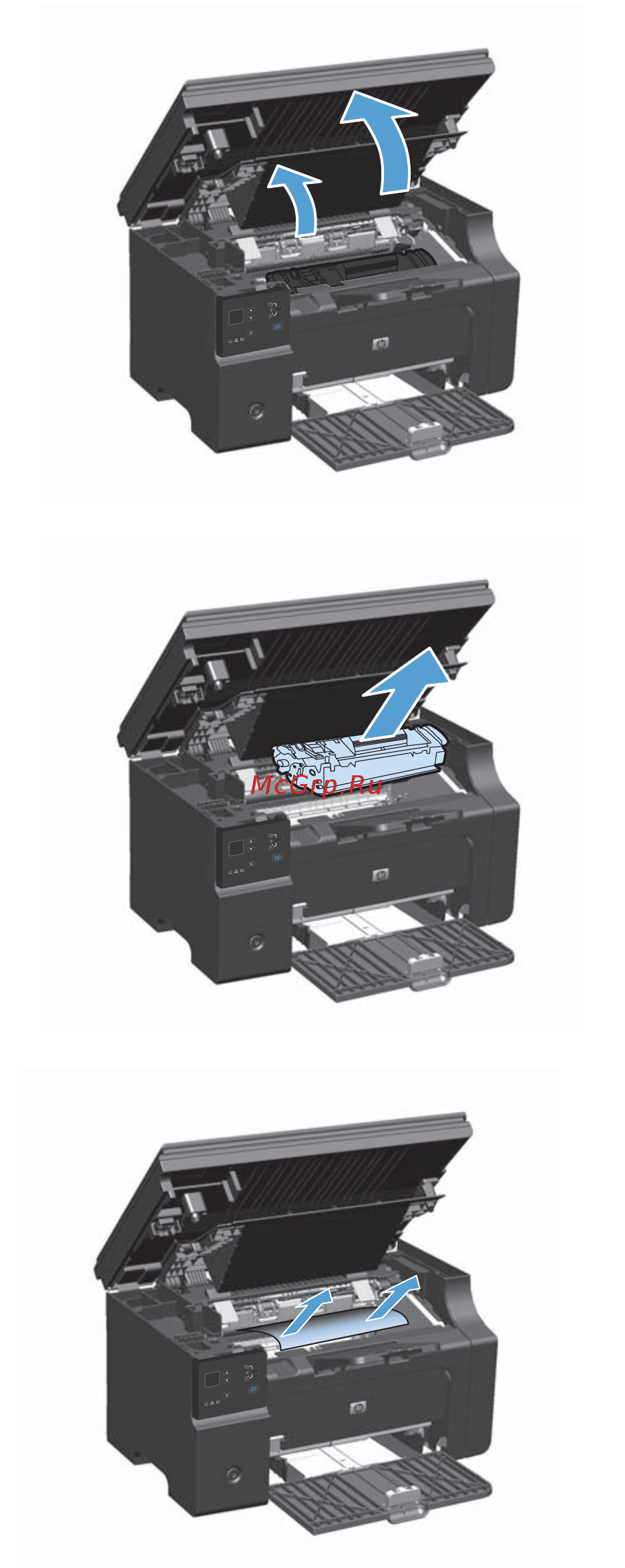 HP LaserJet Pro M1214nfh [230/298] Устранение замятий внутри устройства