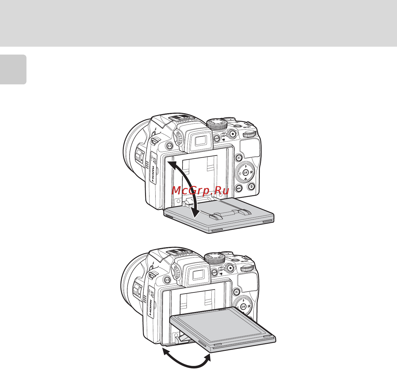 Nikon Coolpix P500 Black [20/252] Изменение угла монитора