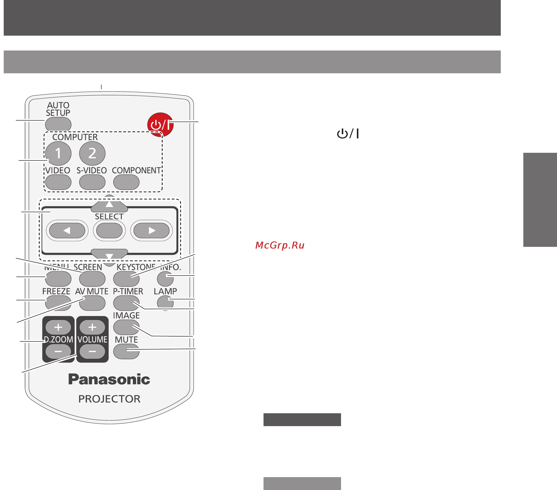 Panasonic PT-LW25HE [15/76] Подготовка