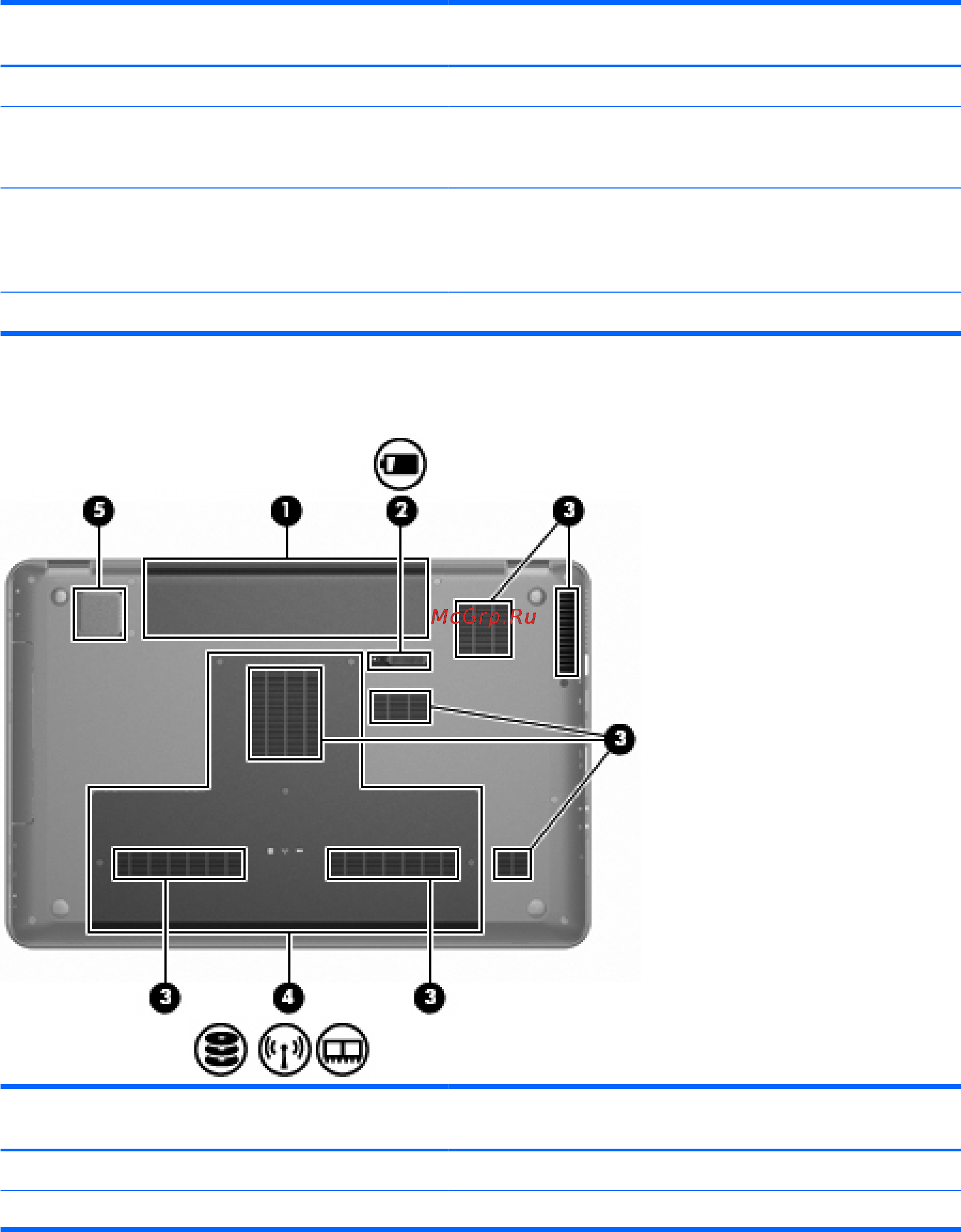 HP Pavilion dv7-4100er XD869EA [70/173] Компоненты вид снизу