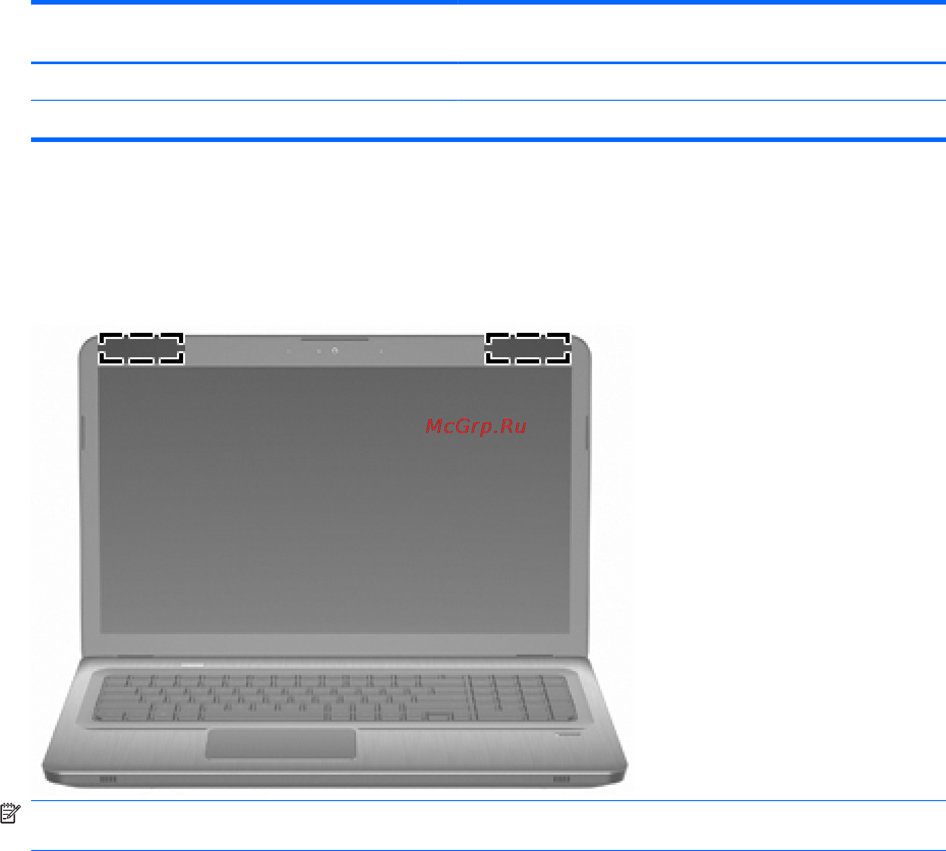 HP Pavilion dv7-4100er XD869EA [72/173] Антенны беспроводной связи