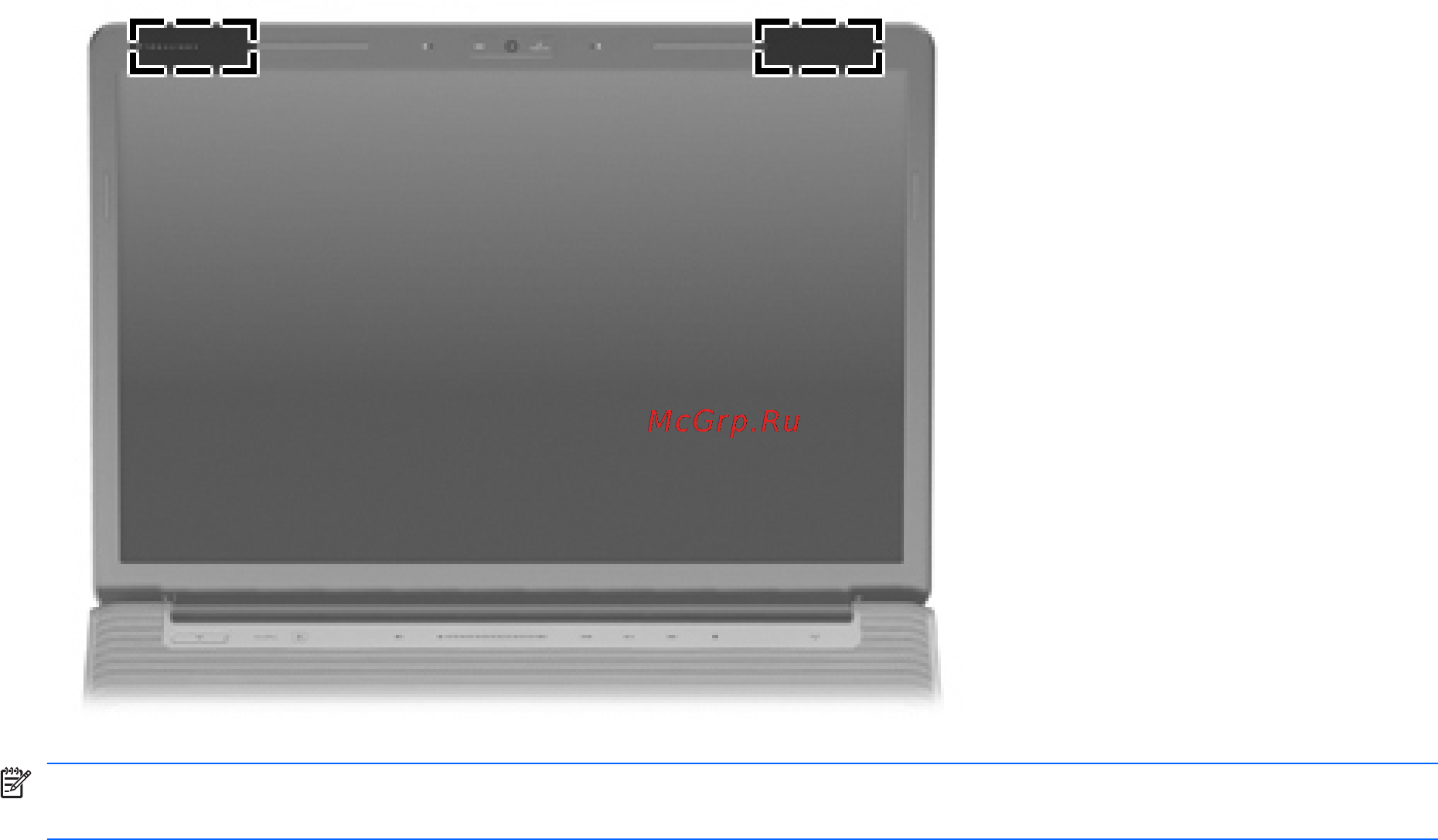 HP Pavilion DV7-4070er [82/320] Антенны беспроводной связи только в некоторых моделях