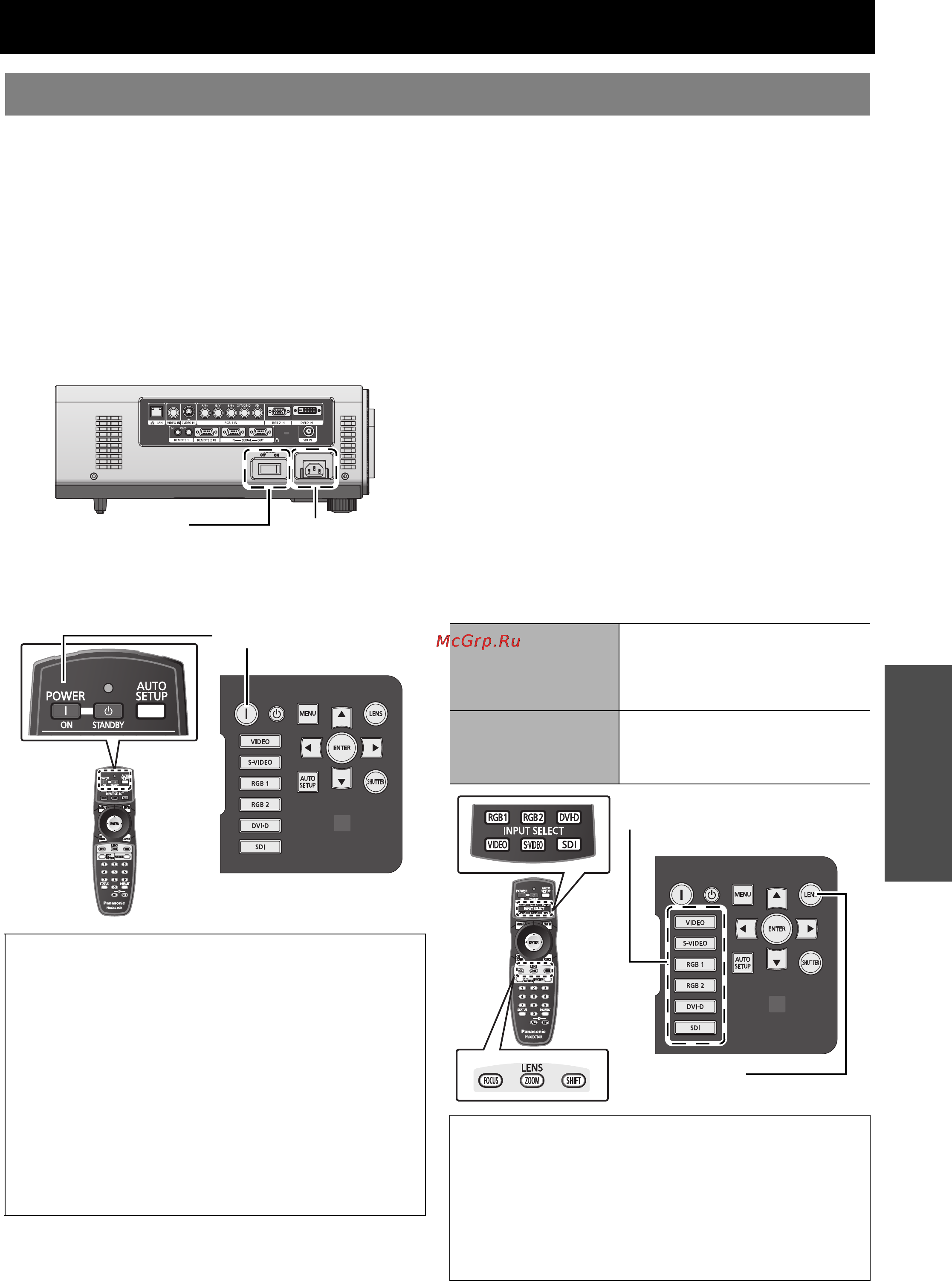Panasonic PT-D6000ES/ELS/EK/ELK [19/42] Проецирование