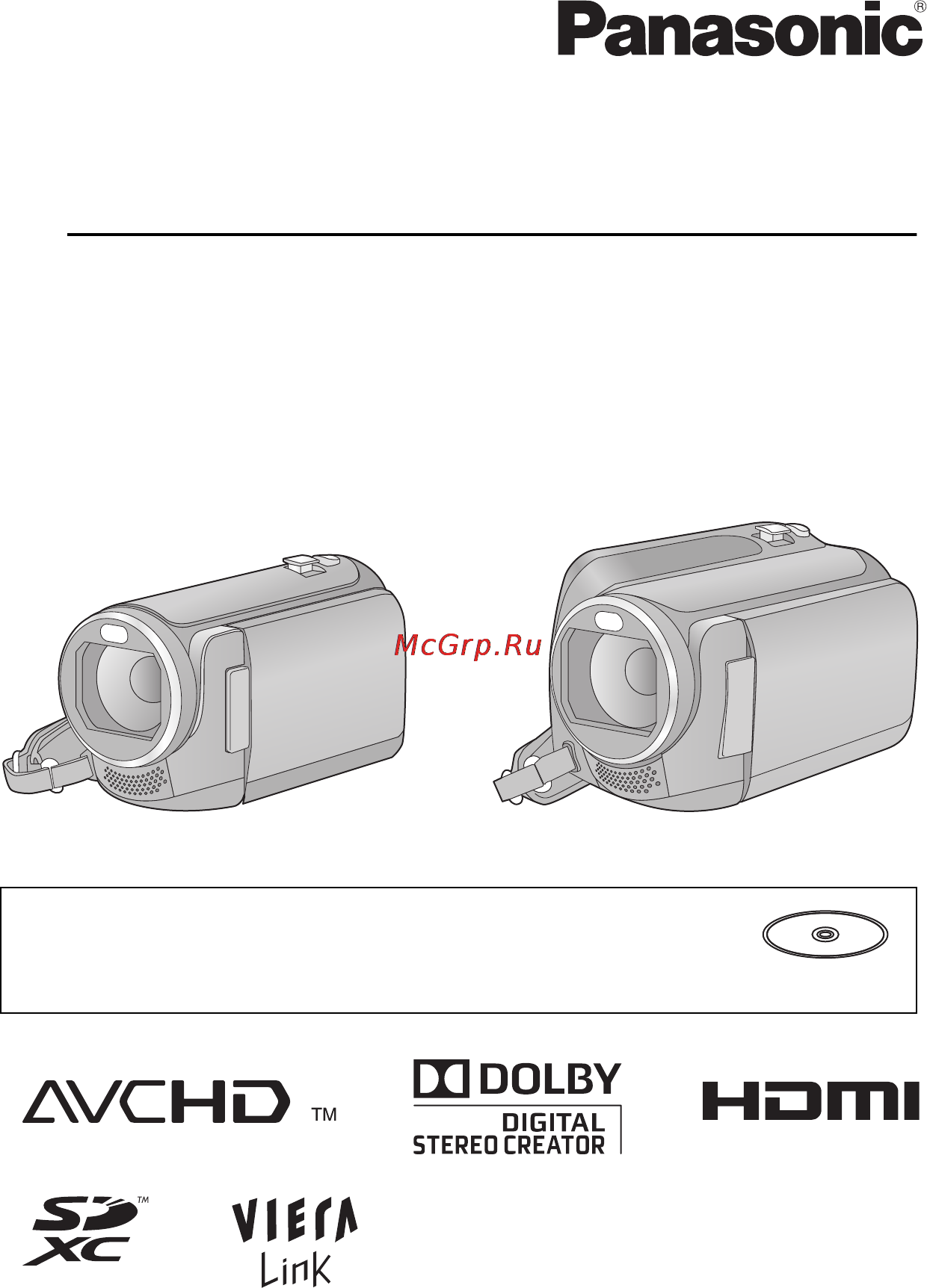 Panasonic HDC-TM80EE-K Инструкция по эксплуатации онлайн