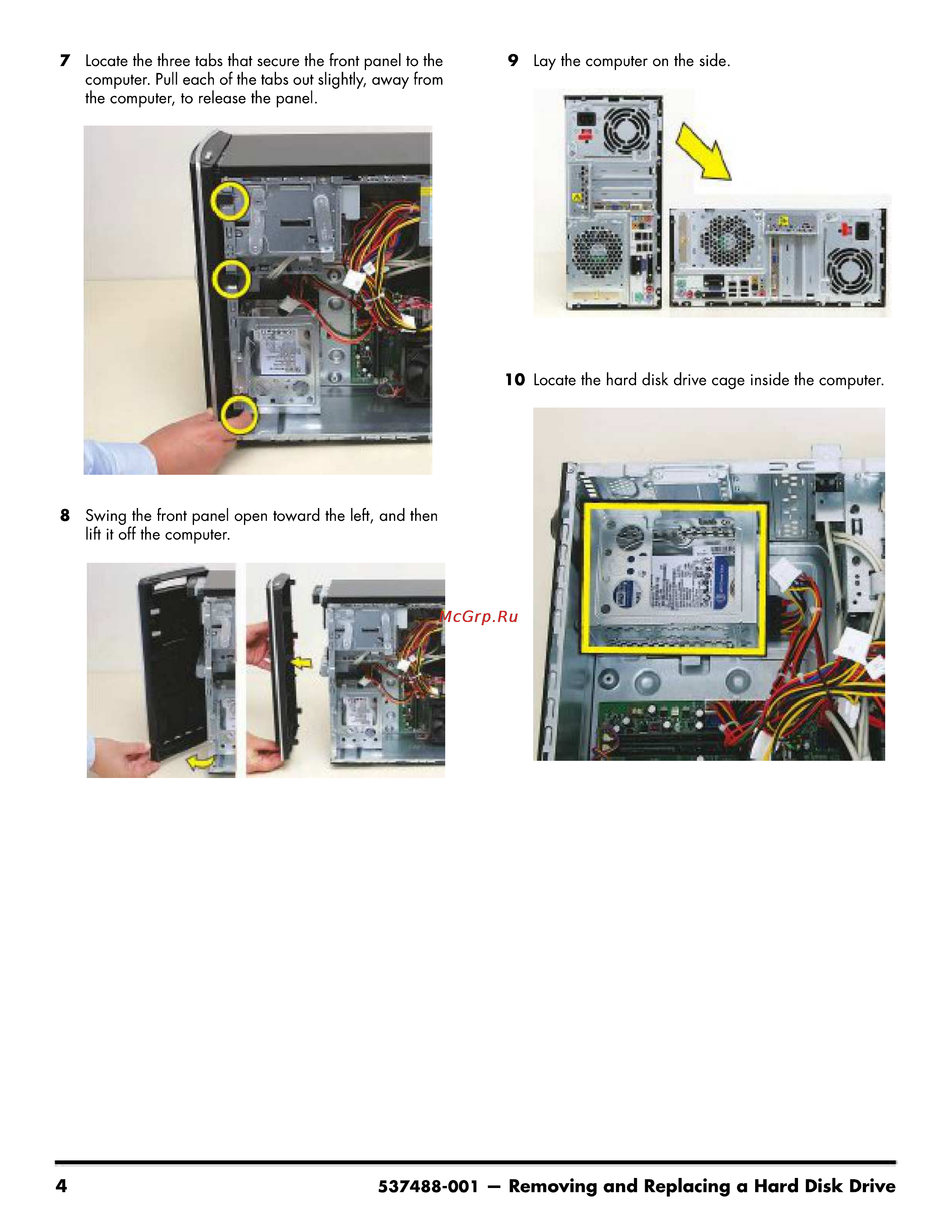 HP Pavilion p6700ru LF969EA [20/50] 537488 001 removing and replacing a hard disk drive