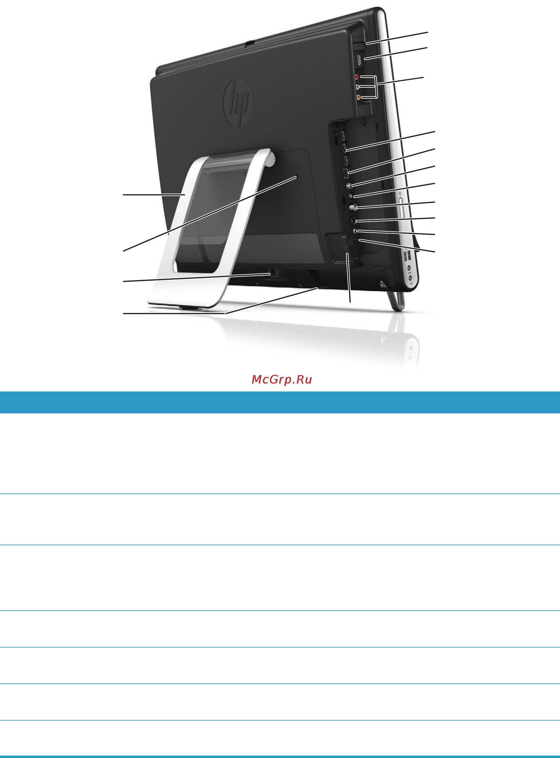 HP 600-1210ru XH906EA [14/72] Вид компьютера hp touchsmart сзади