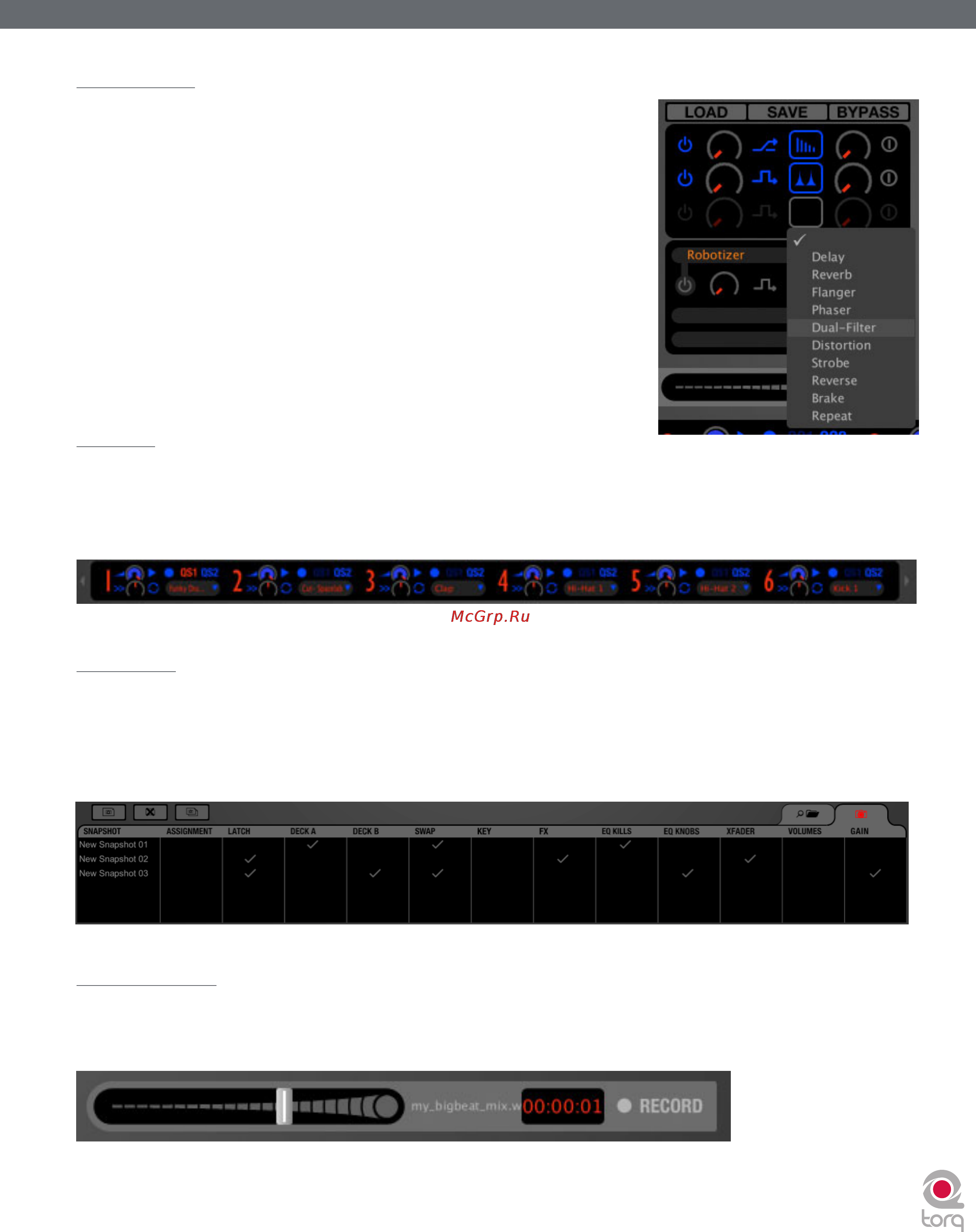 M-Audio Torq 1.5 Upgrade [8/99] Effect racks