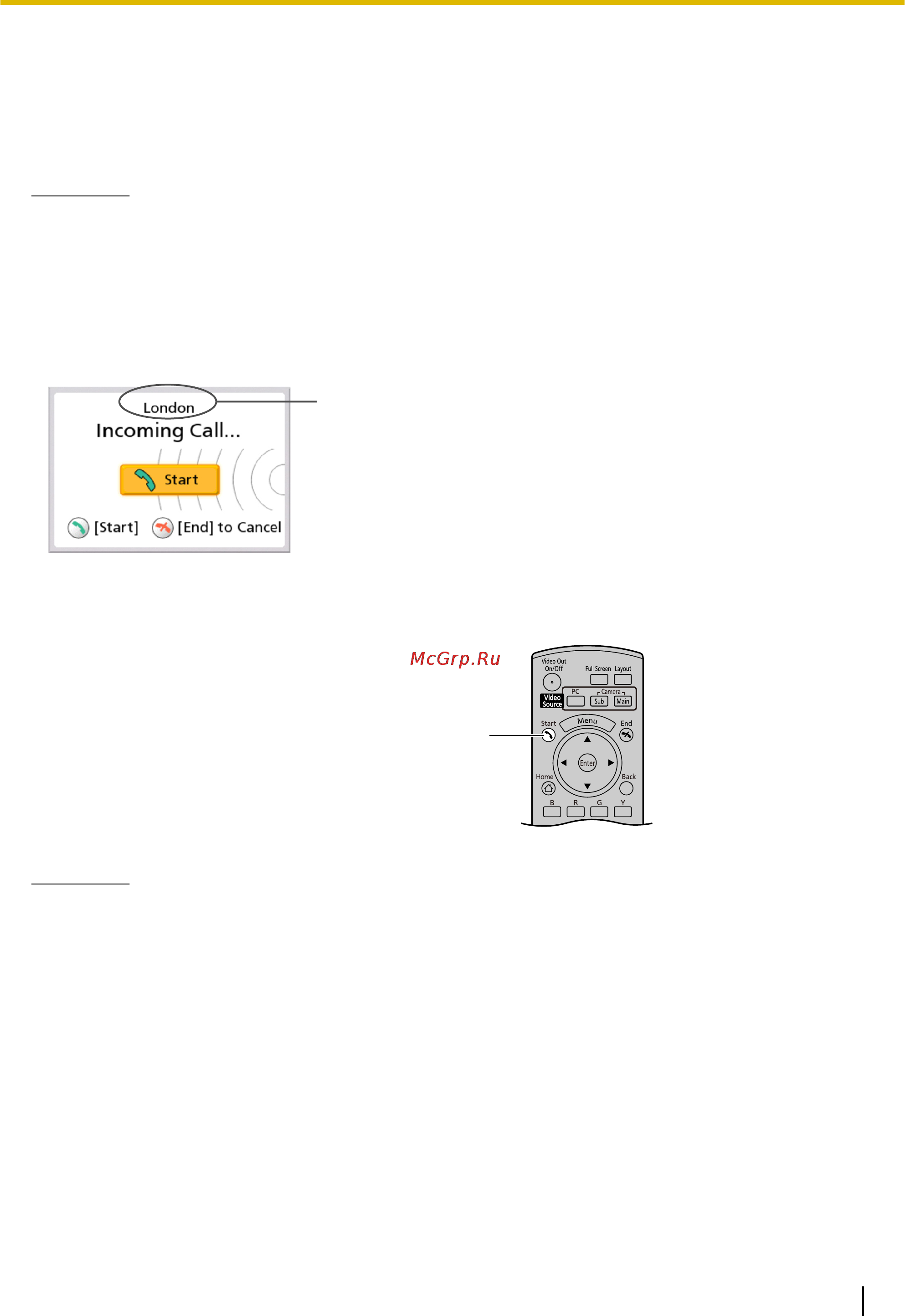 Panasonic KX-VC600CX [47/138] Если настроена функция автоматического ответа