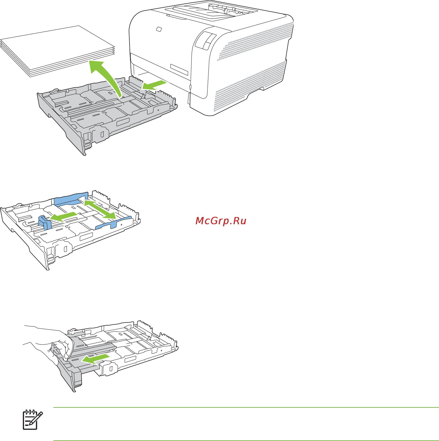 HP LaserJet CP1215 [30/134] Загрузите бумагу и носители для печати