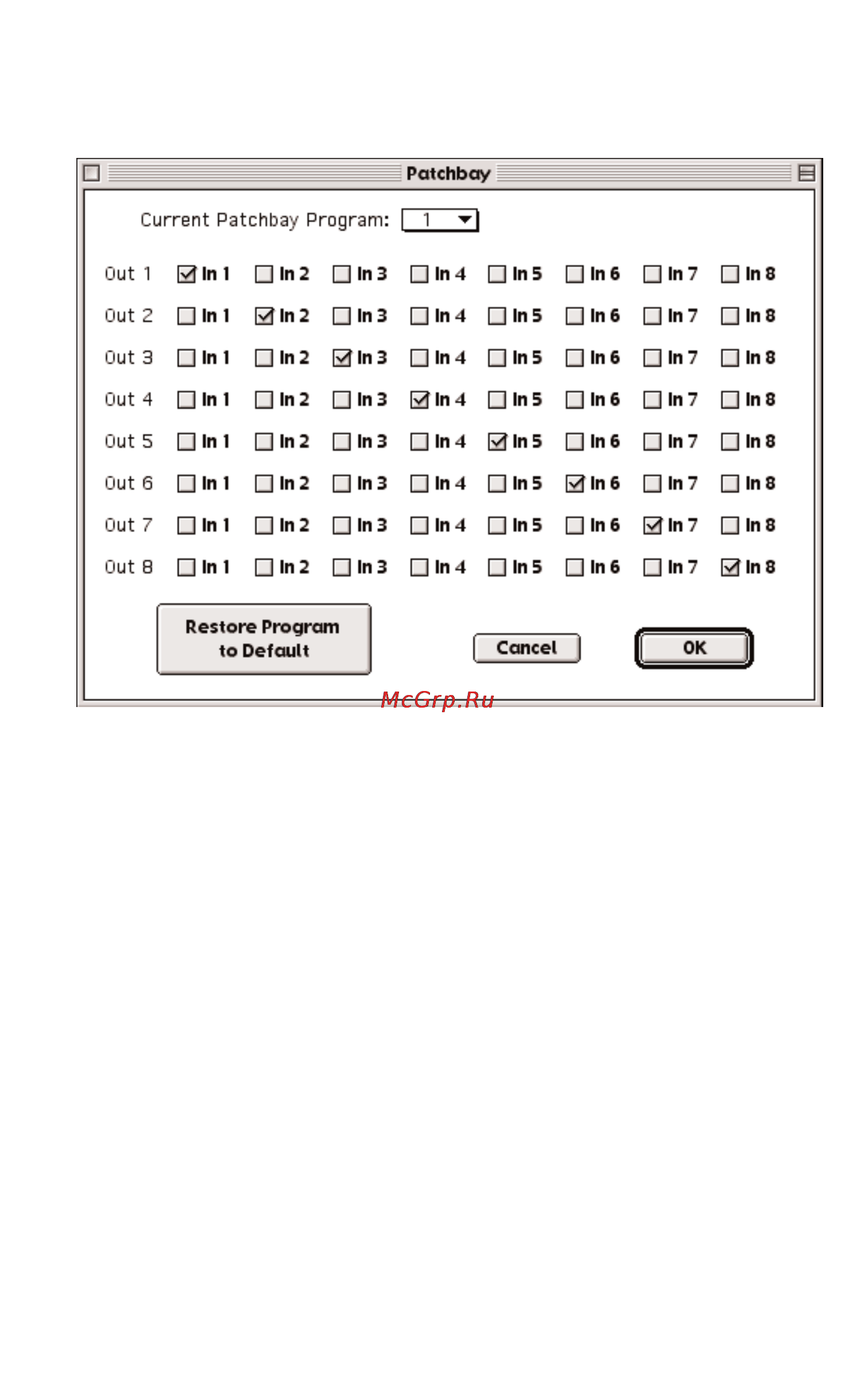 M-Audio MIDISPORT 8x8/s [35/52] Changing programs using program change messages