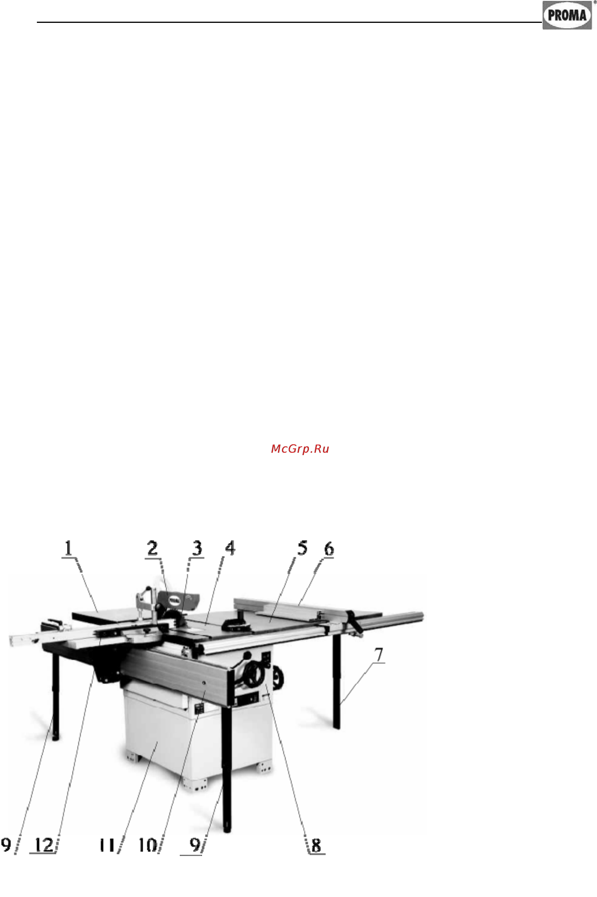 Proma PKS-315P 25500012 [7/31] Описание оборудования