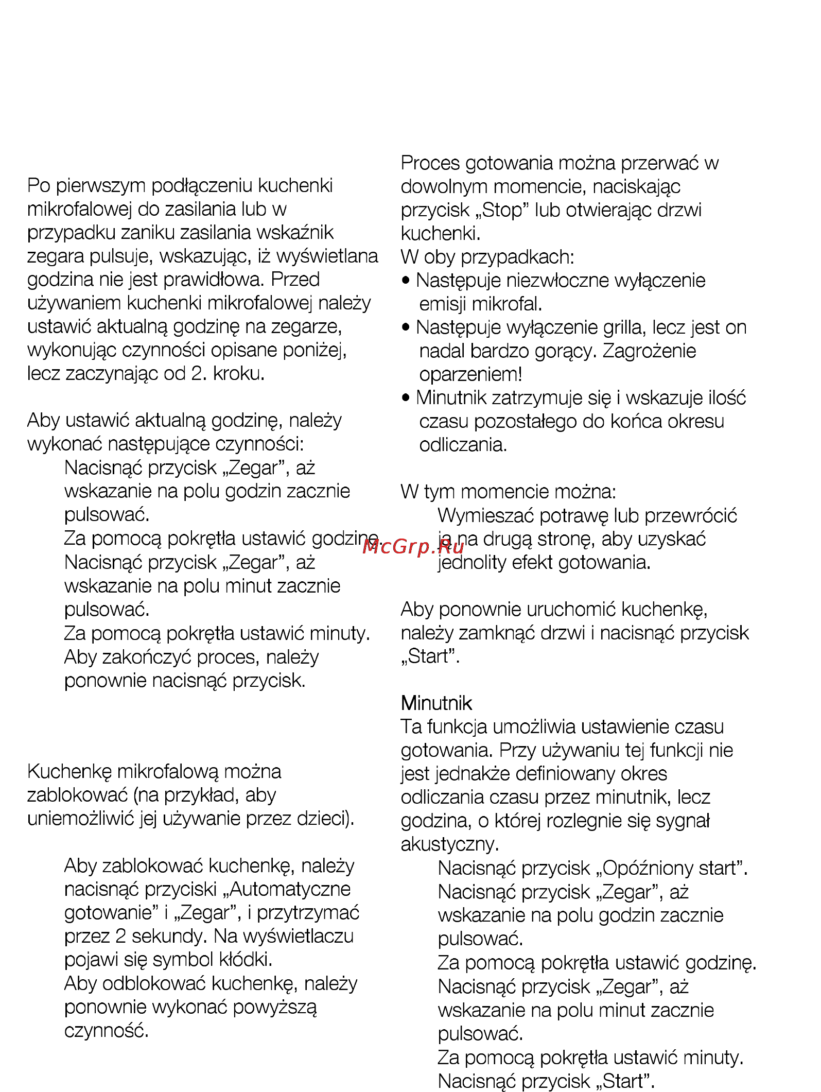 AEG MCD2541E-M [256/300] Przed pierwszym u ż yciem