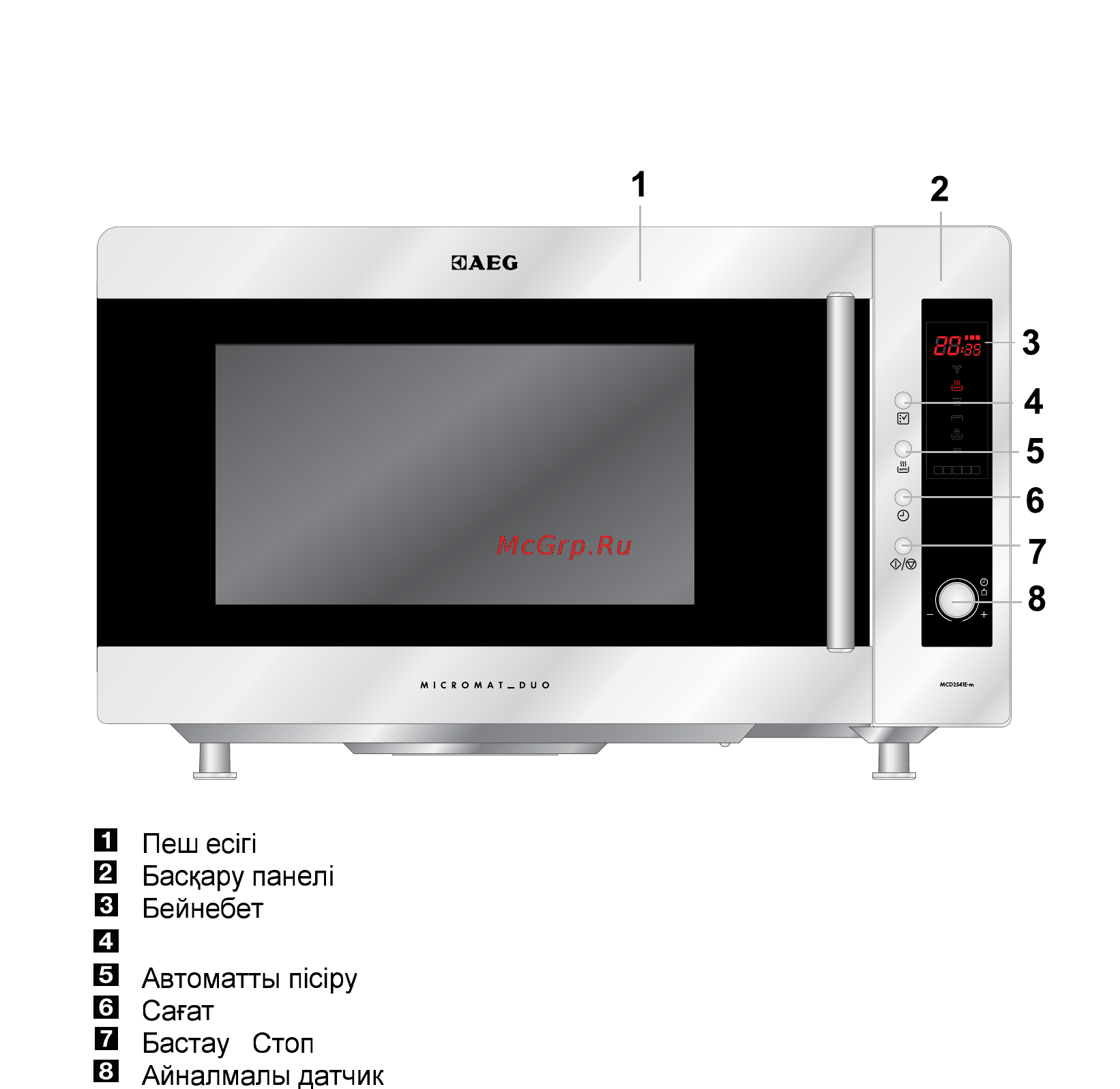 AEG MCD2541E-M [63/300] Өнім сипаттамасы