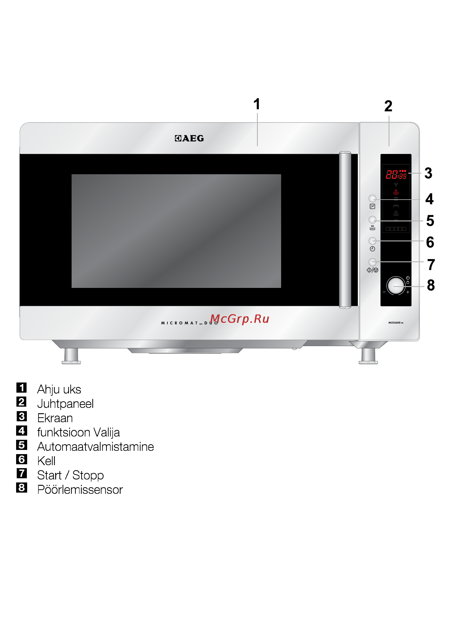 AEG MCD2541E-M [98/300] Toote kirjeldus