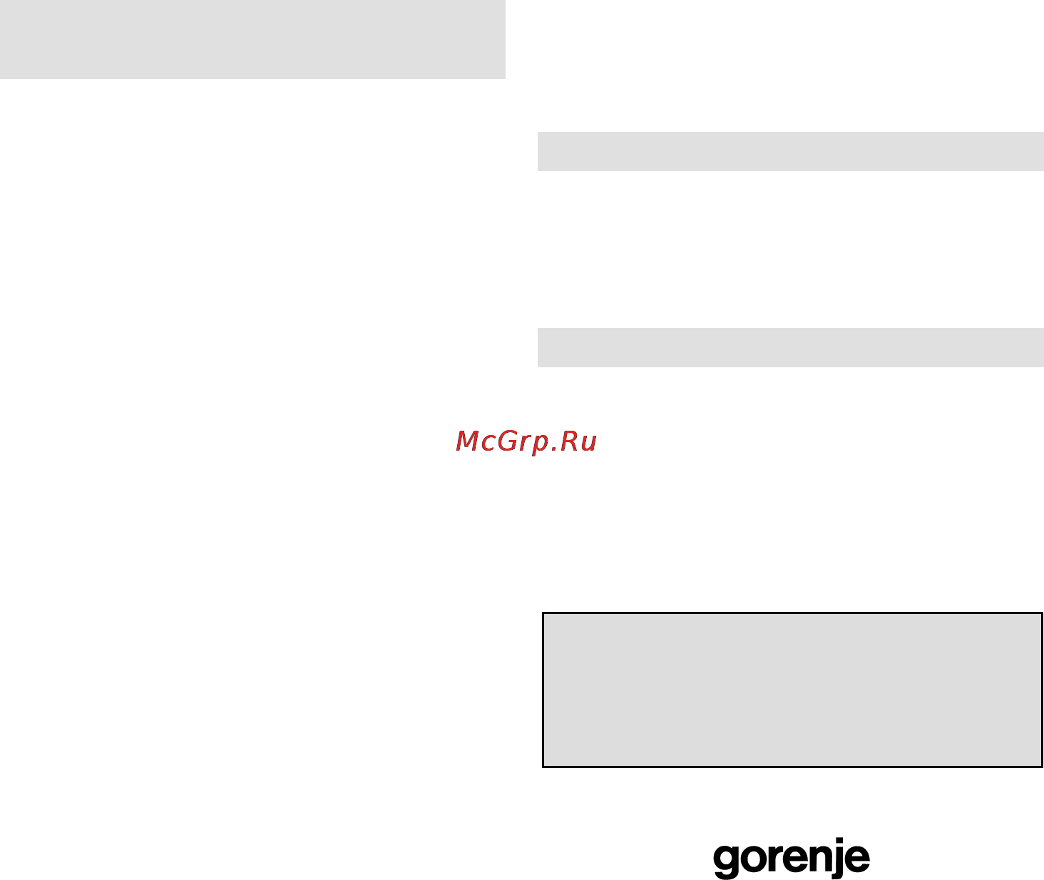 Gorenje GMO-24 DCS [134/177] Garanti og service