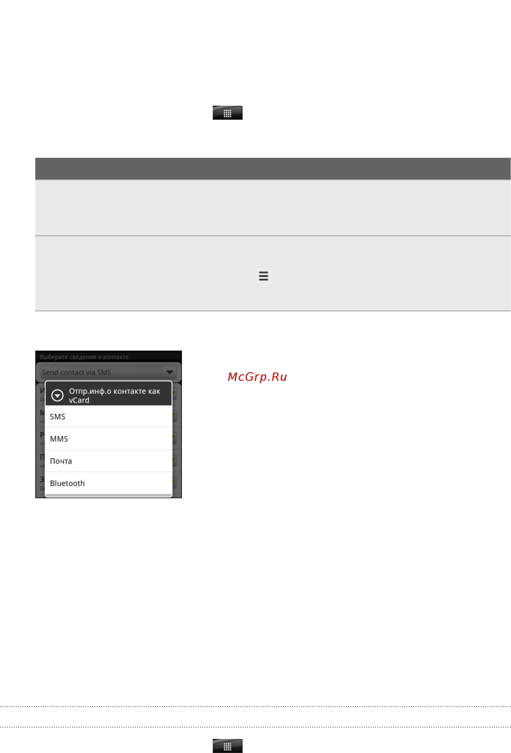 HTC DESIRE S Gray [75/235] Отправка сведений о контакте в виде vcard