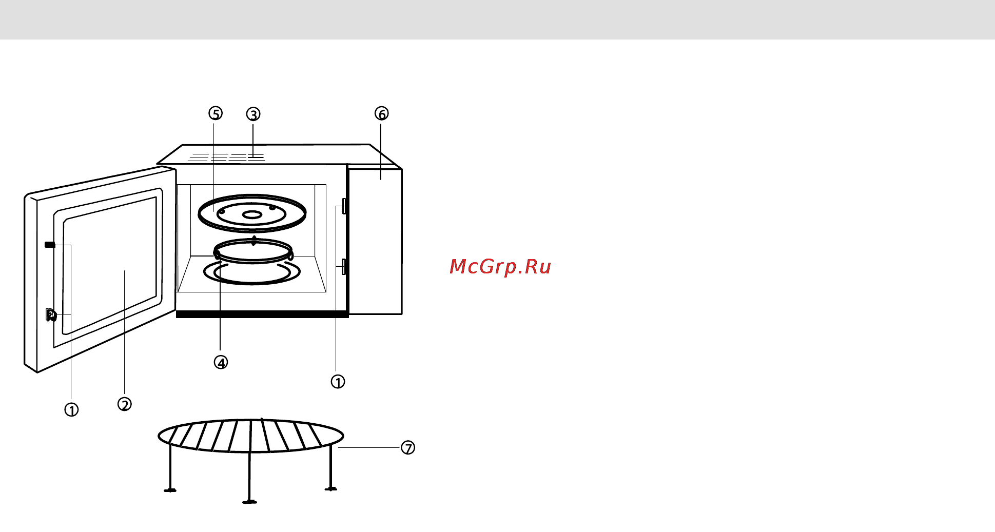 Gorenje GMO-20 DGE [82/152] Описание на частите