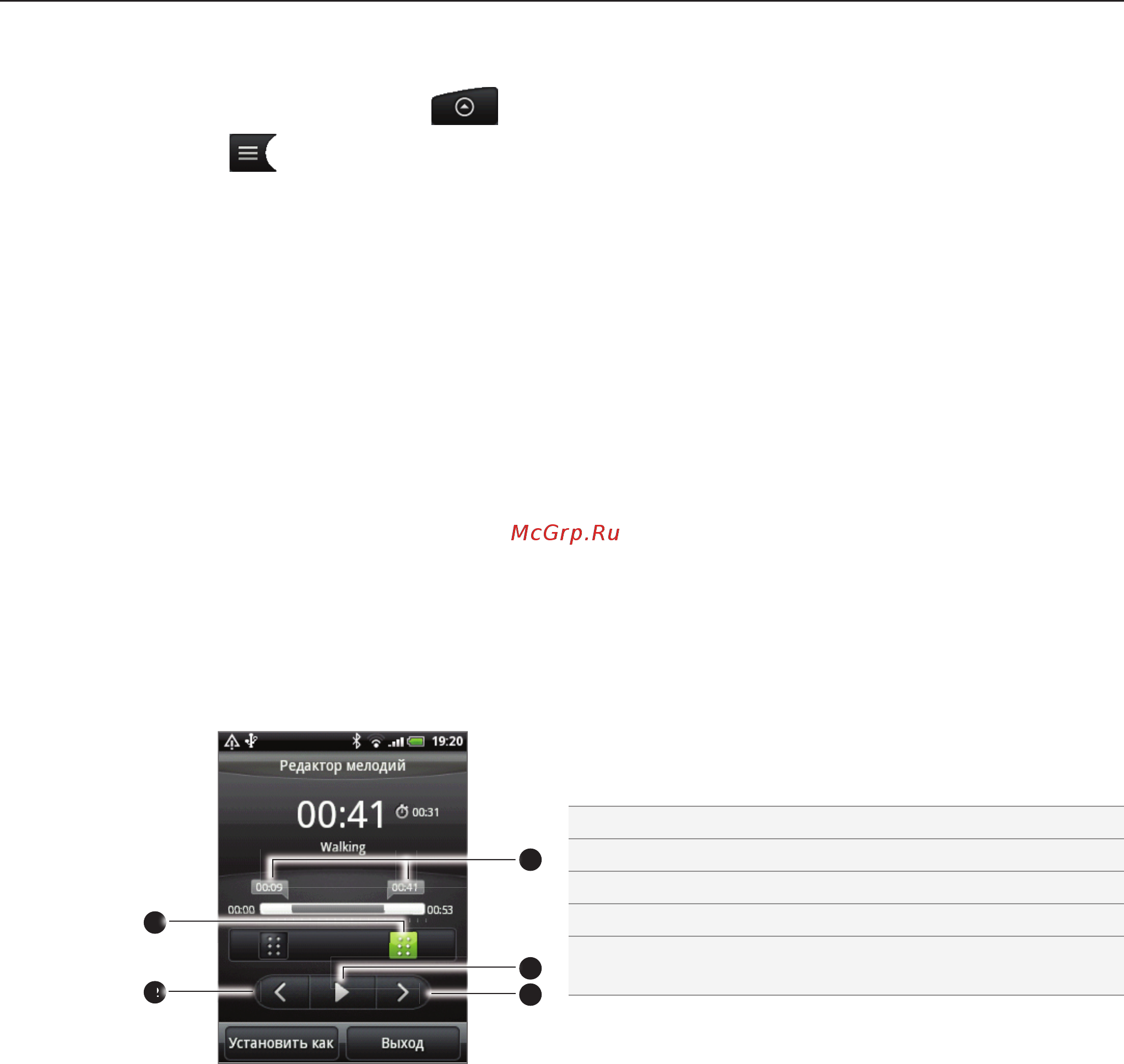 HTC A3333 Wildfire [149/192] Обрезка мелодии звонка mp3