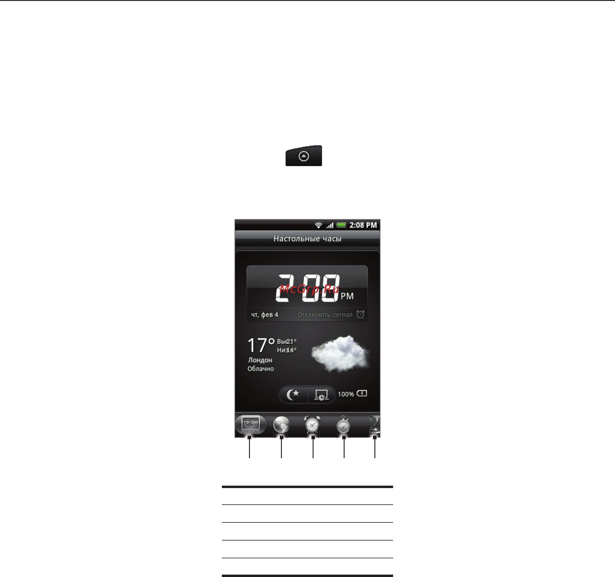 HTC A6363 Legend [120/212] Сведения о приложении часы