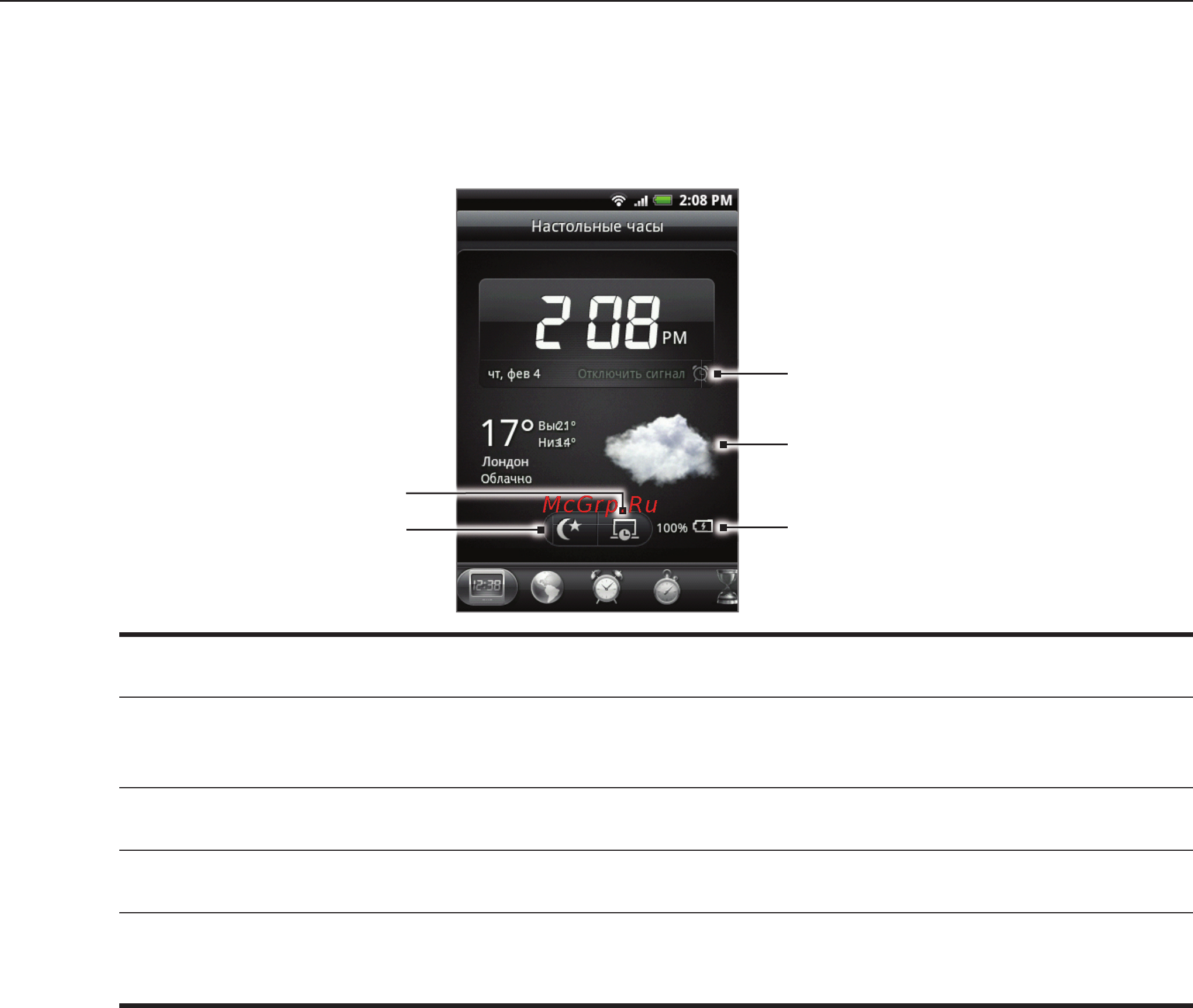 HTC A6363 Legend [121/212] Настольные часы