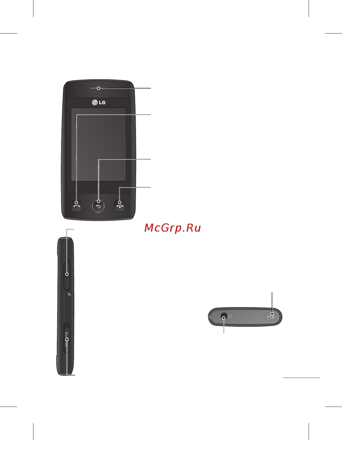 LG T300 Black Red [13/130] Короткое нажатие вкл выкл блокировки сенсорного экрана