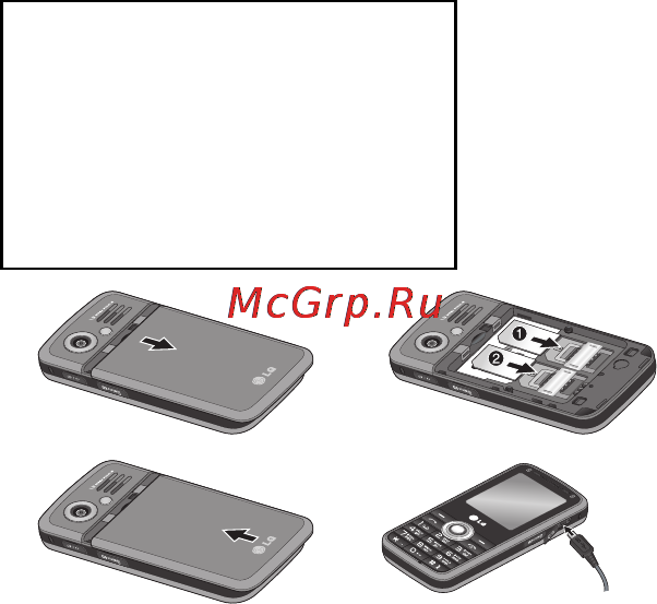LG GX200 Black [26/54] Встановлення sim карти та зарядження акумулятора
