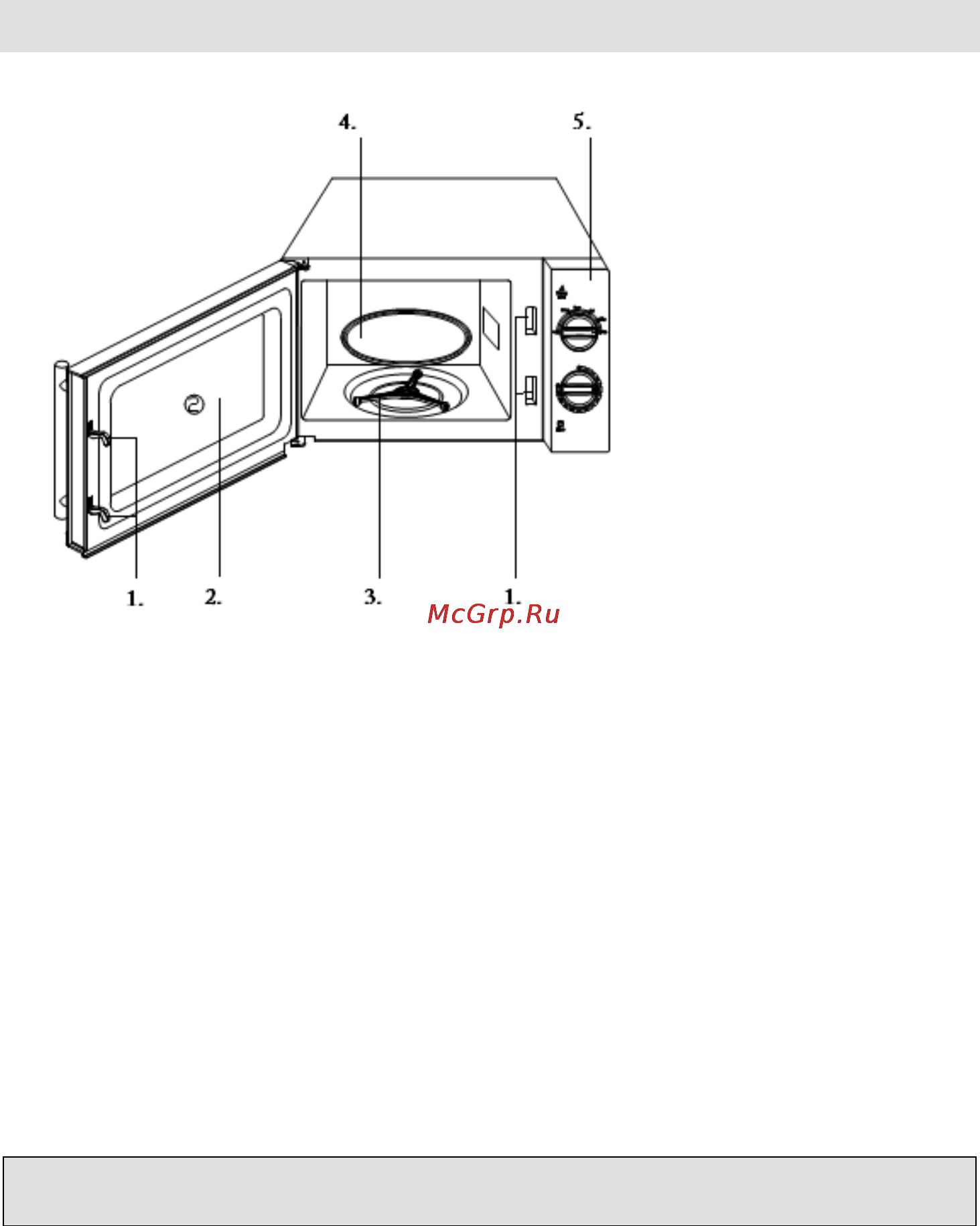 Gorenje MO-17 MW [155/161] Diagramma delle parti principali
