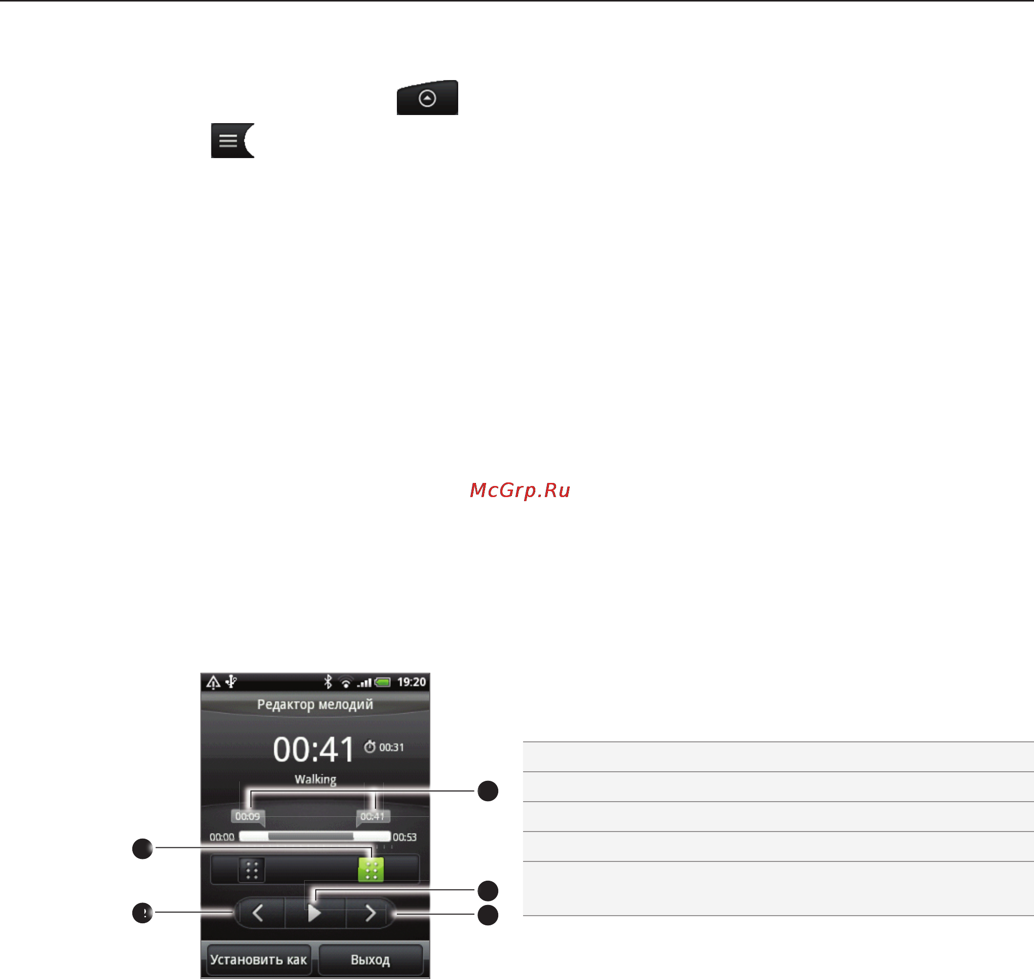 HTC A3333 Wildfire [149/192] Обрезка мелодии звонка mp3