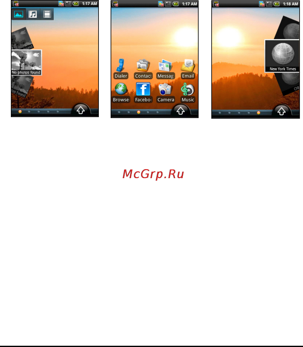 Acer beTouch E110 Black [23/90] Настройка начального экрана