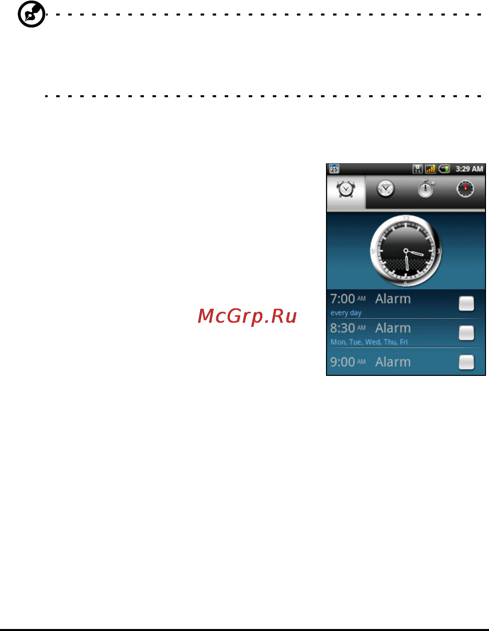 Acer beTouch E110 Black [48/90] Установка даты и времени