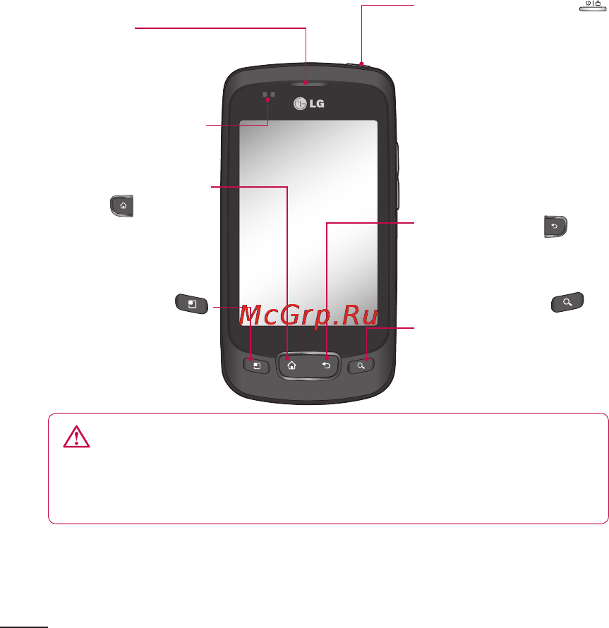 LG P500 Black [20/104] Знакомство с телефоном