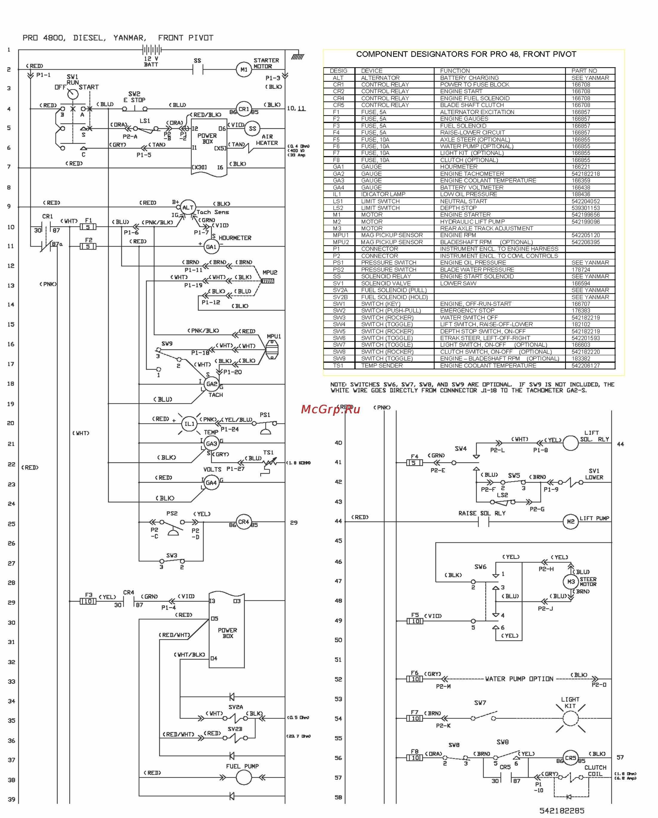 Husqvarna FS480D 9651522-56 [36/44] Diagram 6 ladder diagram fs4800 d diesel front pivot electrical