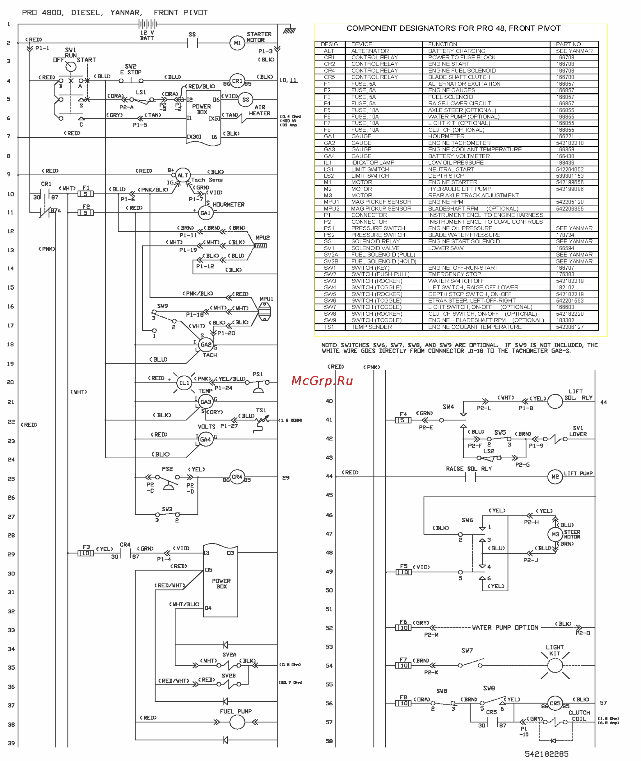Husqvarna FS480D 9651522-56 [38/44] Diagram 7 ladder diagram fs4800 d diesel rear pivot electrical