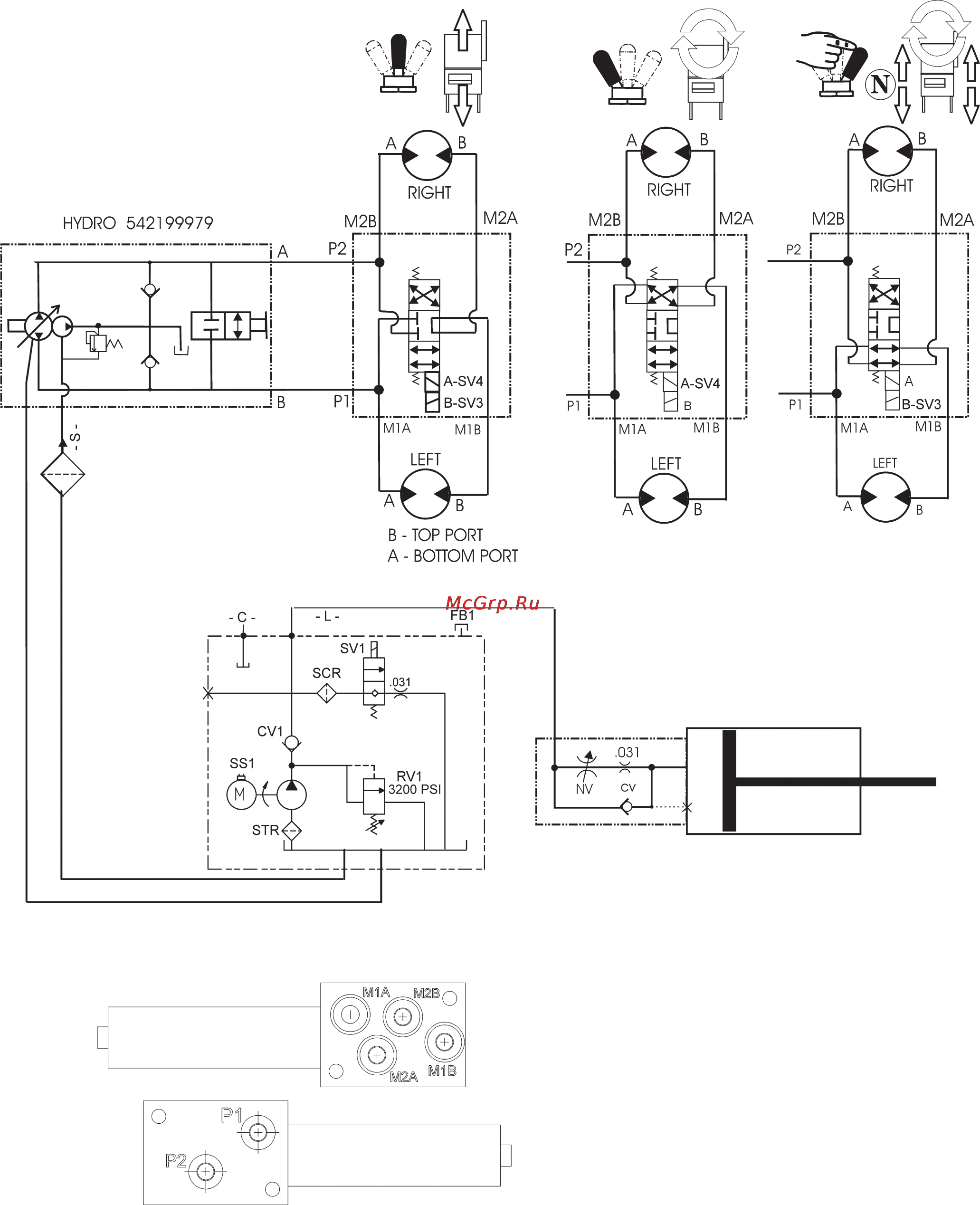 Husqvarna FS480D 9651522-56 [40/44] Diagram 8 hydraulic schematic fs4800 d