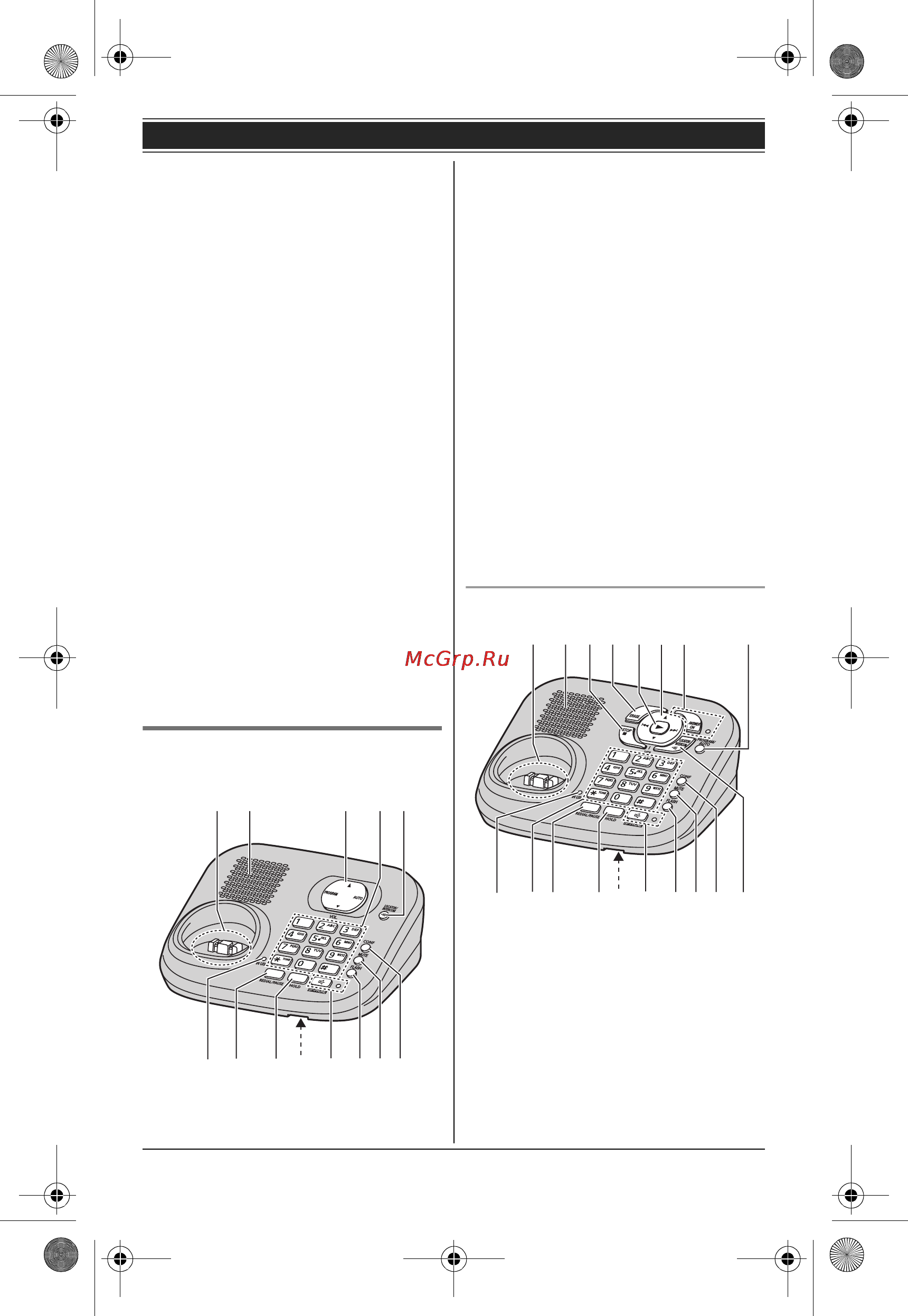 Panasonic KX-TG6551RUM [11/64] Базовый блок