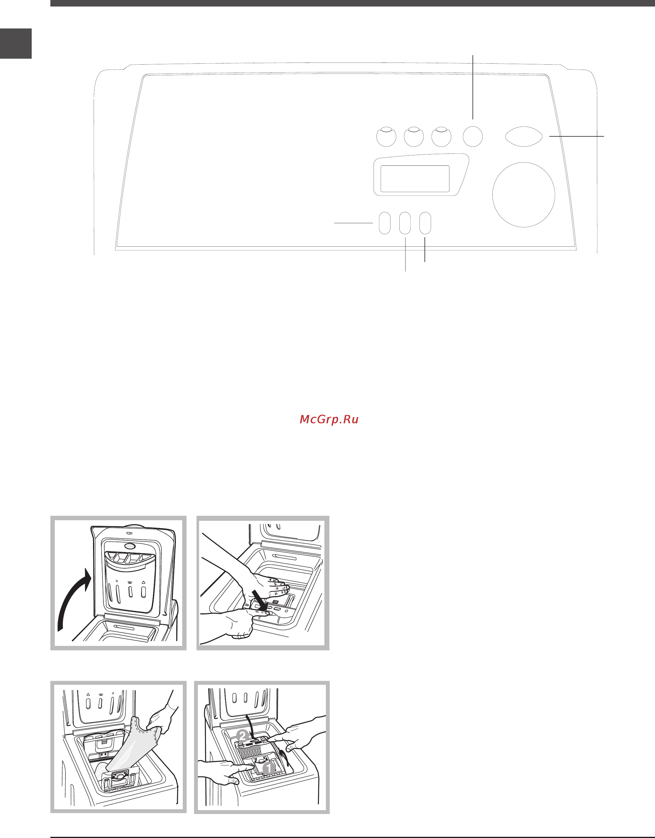 Indesit WITE 877 (RU) [4/12] Панель управления