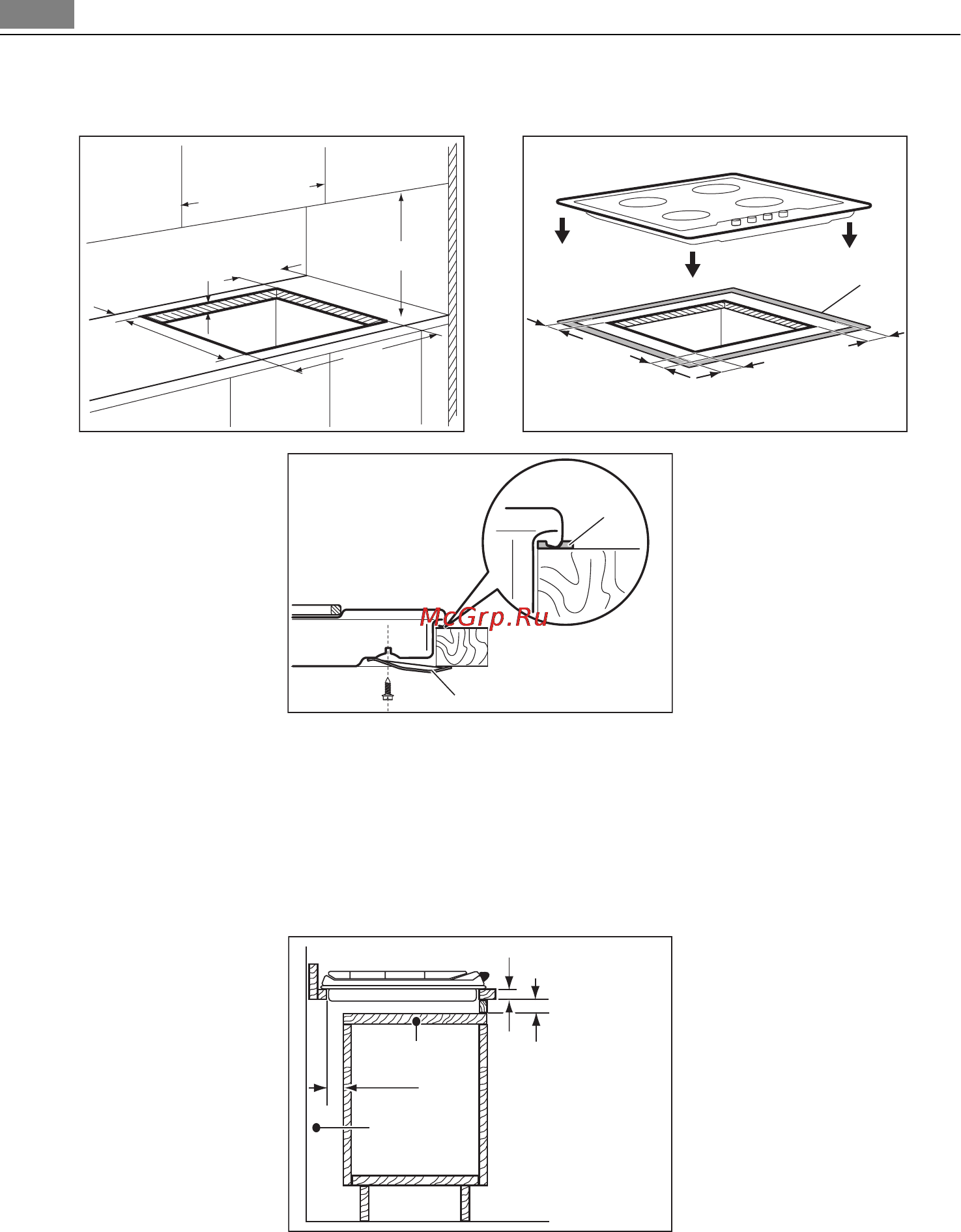 AEG HG654320NM [46/76] Ankastre montaj