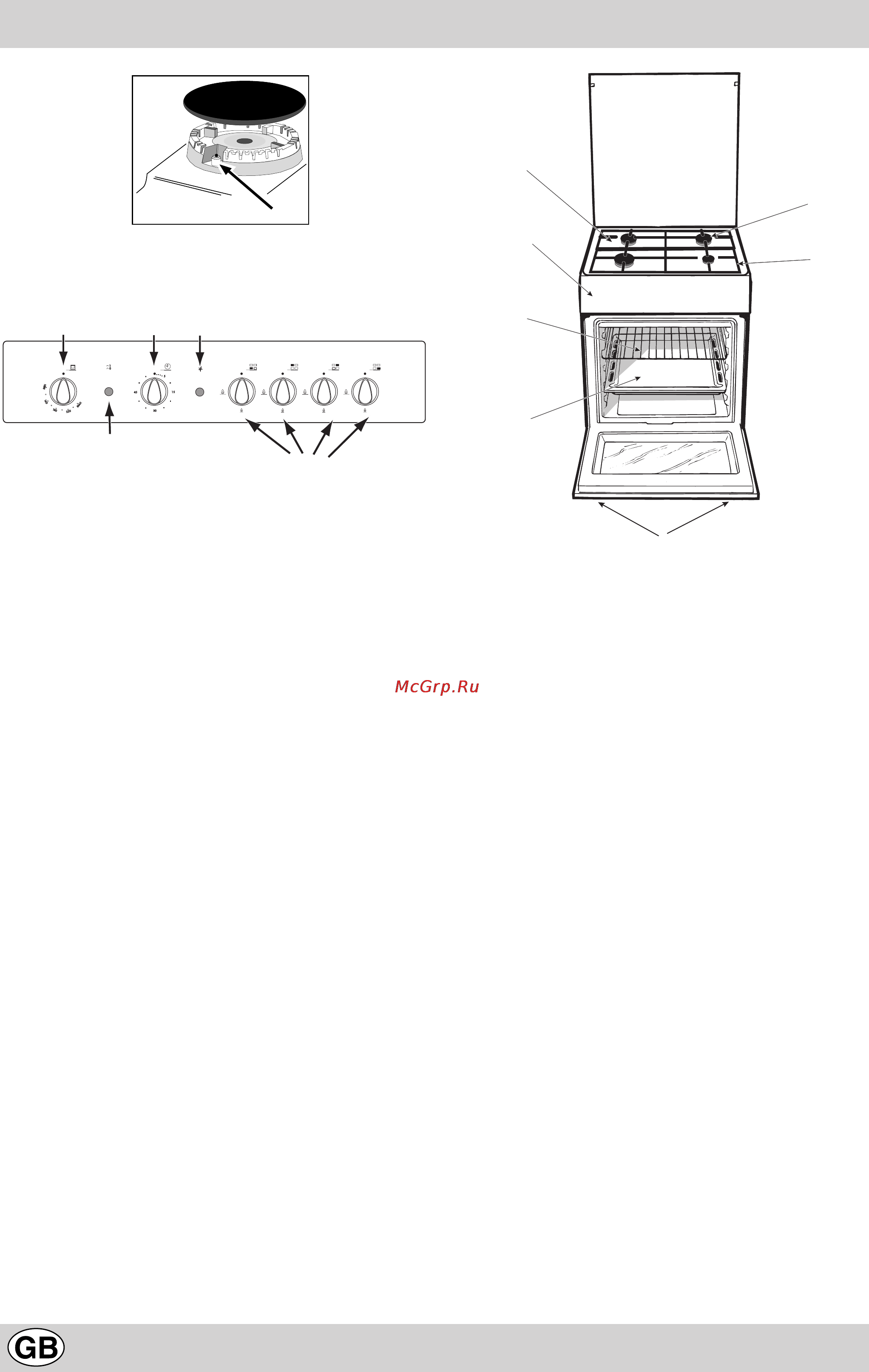 Indesit K6G20 W/R [18/36] Cooker with gas oven