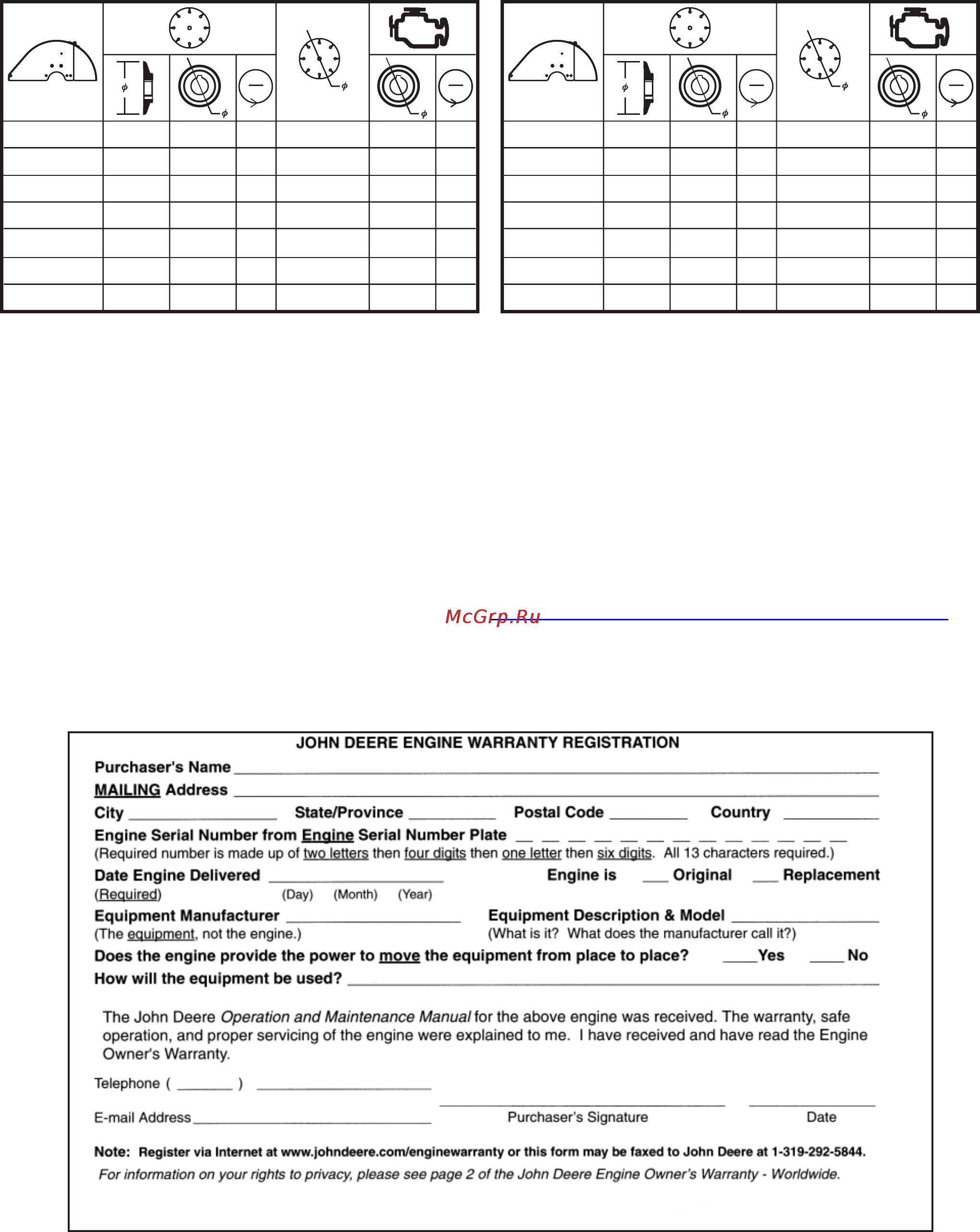 Husqvarna FS8400D 9658855-41 [15/36] For information on your rights to privacy please see page 2 of the john deere engine owner s warranty worldwide