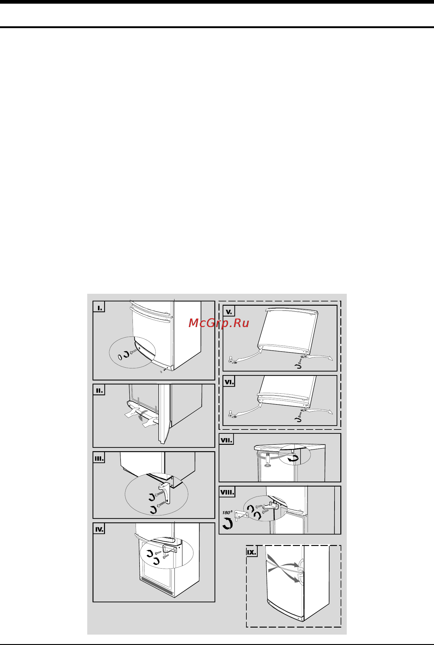 Gorenje RK6357E (W) [5/18] Изменение стороны открывания дверей