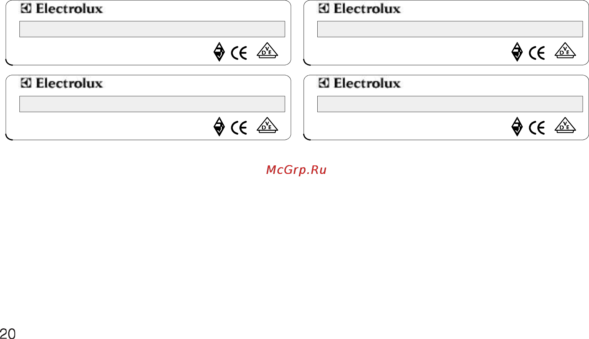Electrolux EHS 580 E [20/20] Табличка с техническими данными