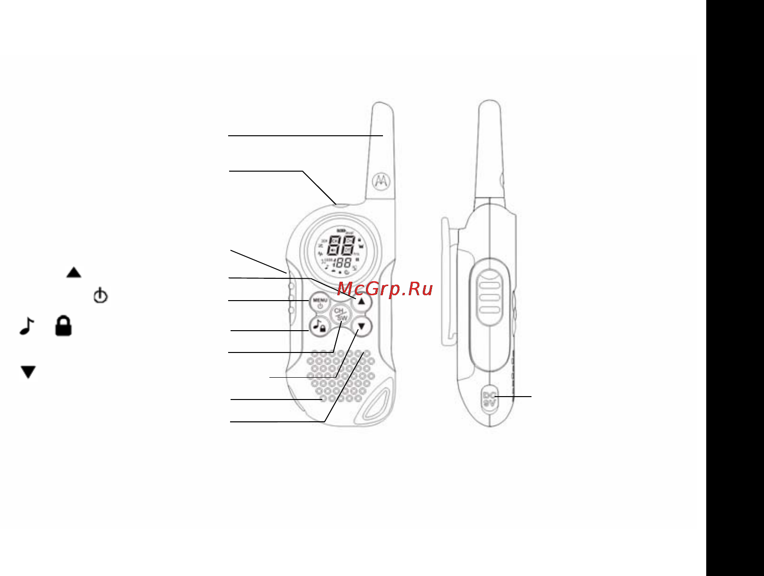 Motorola TLKR-T6 [113/256] Bediening en functies
