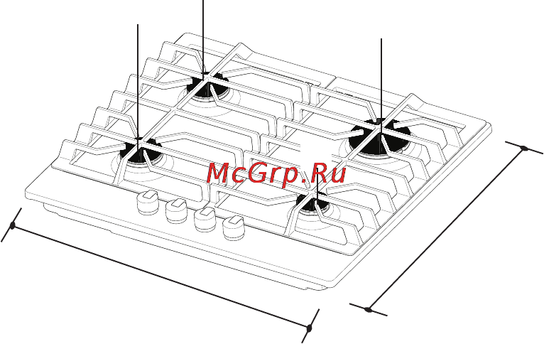 Electrolux EHG 6835 [20/28] Встраивание в кухонную мебель