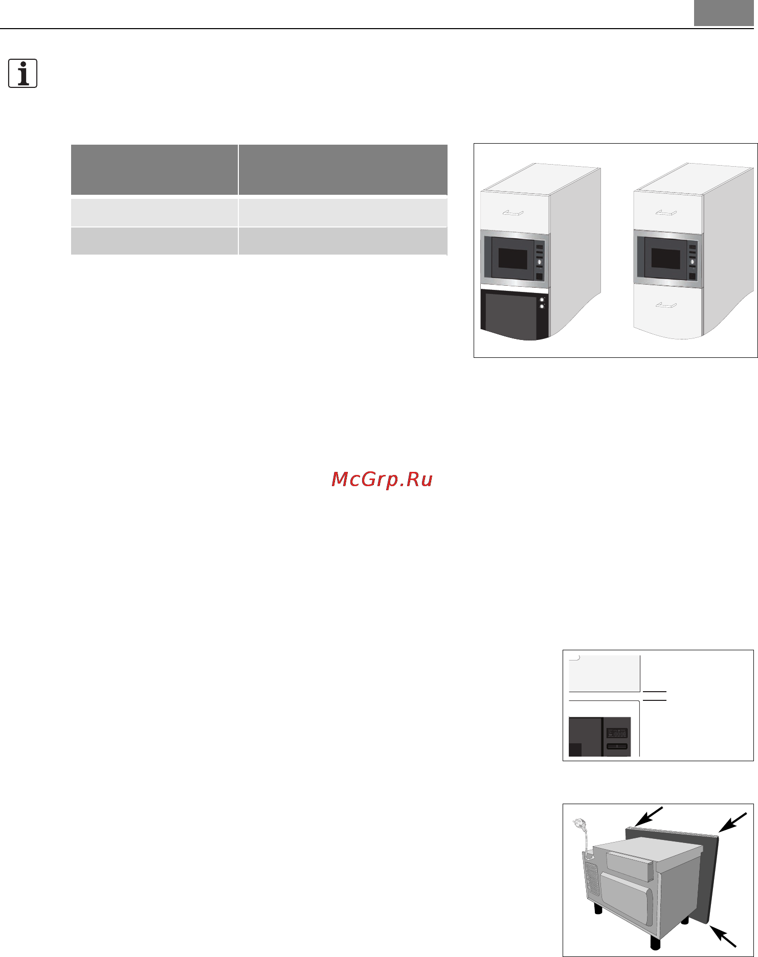 AEG MCD2664E-M [107/182] Ierīces uzstādīšana