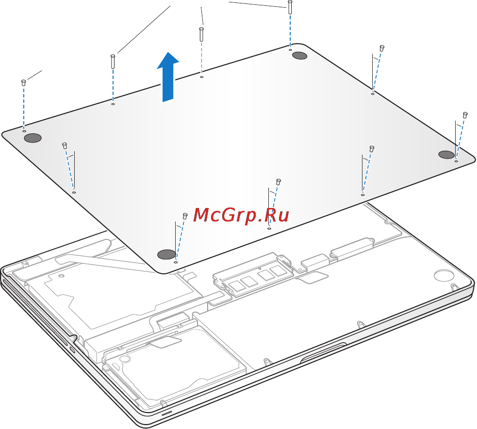 Apple MD318 [42/96] Важно винтыимеютразличнуюдлину поэтомузапомнитеместоположениевинтов каждойдлиныдляправильнойустановкинаместо отложитеихвбезопасное место