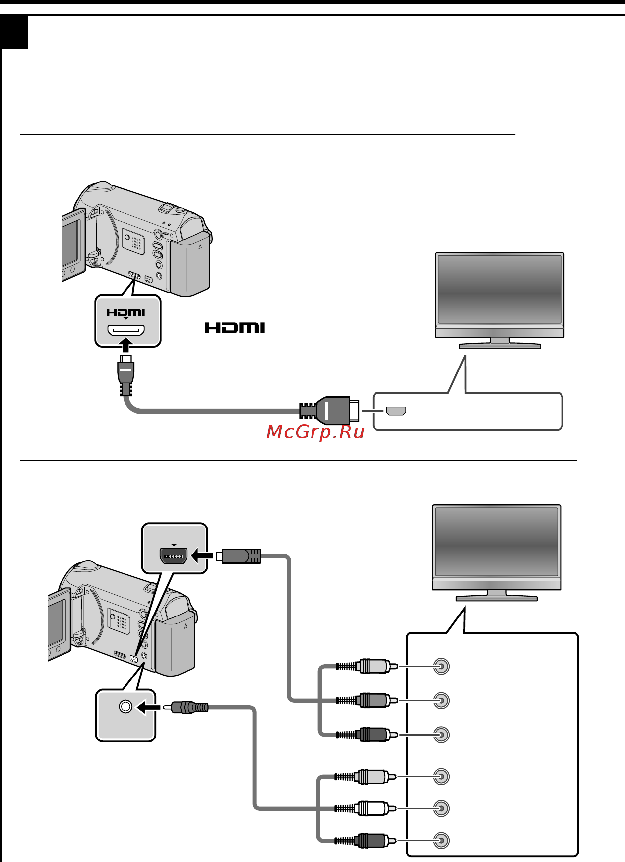 JVC GZ-HM310BEU [16/112] Weergave op tv