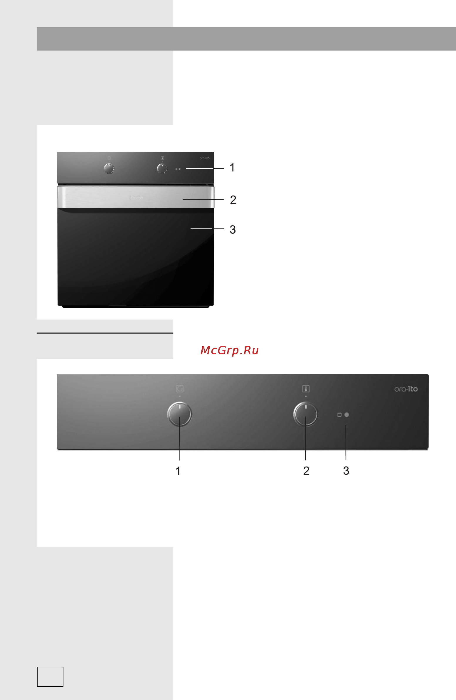 Gorenje BO73-ORA-X [6/40] Панель управления панель управления