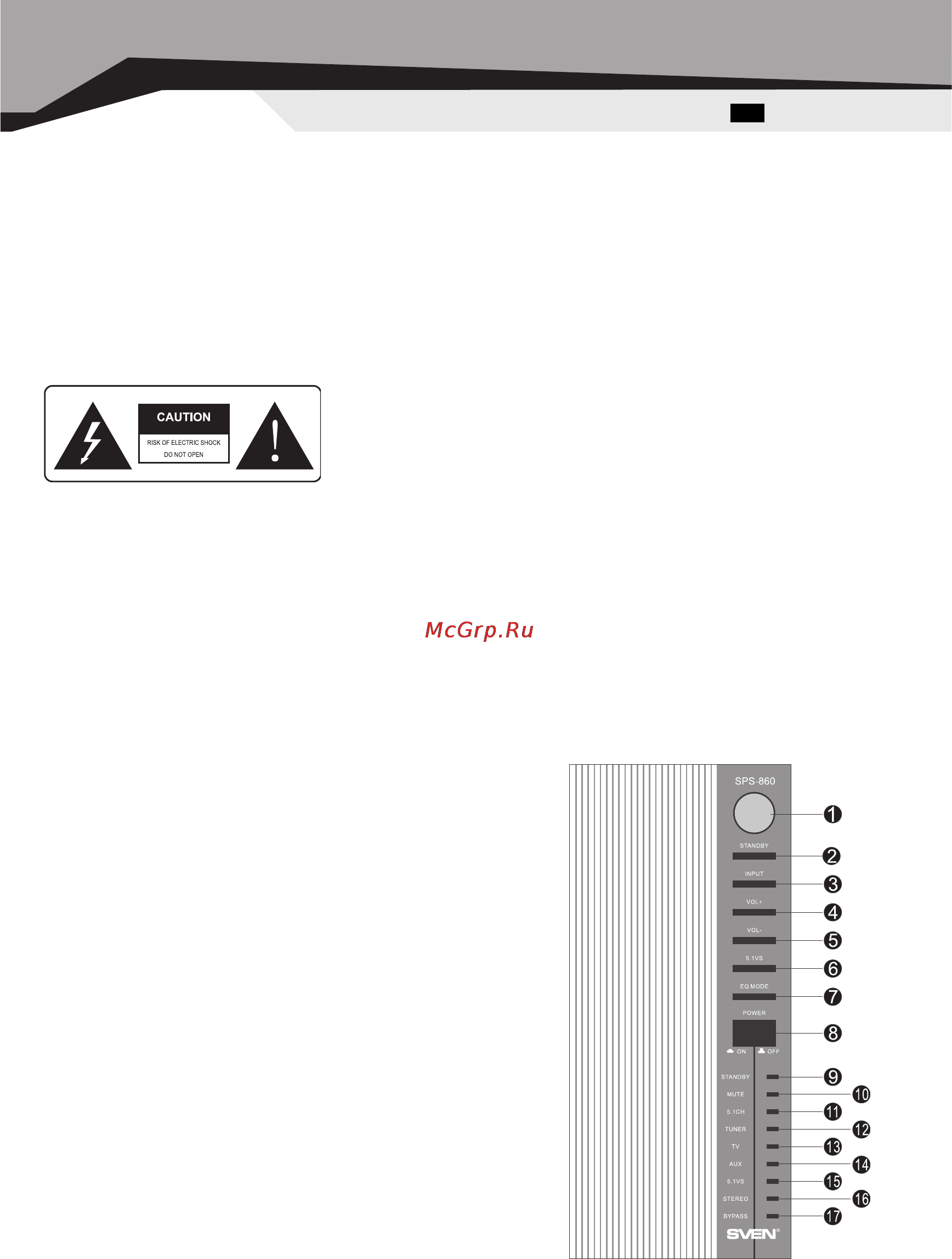 Sven SPS-860 [13/20] Package contents